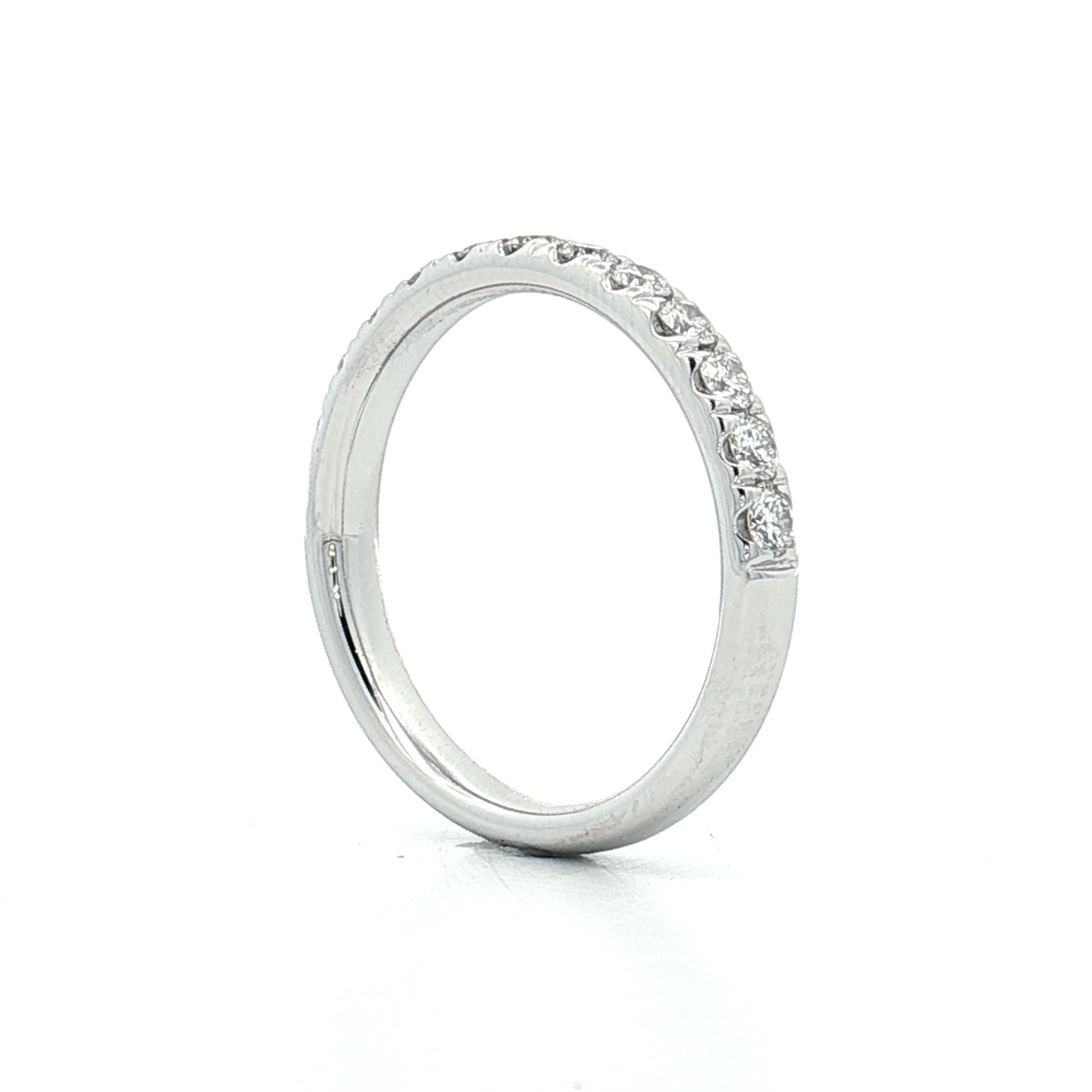.50 Classic Diamond Wedding Band 14k White Gold - Image 5