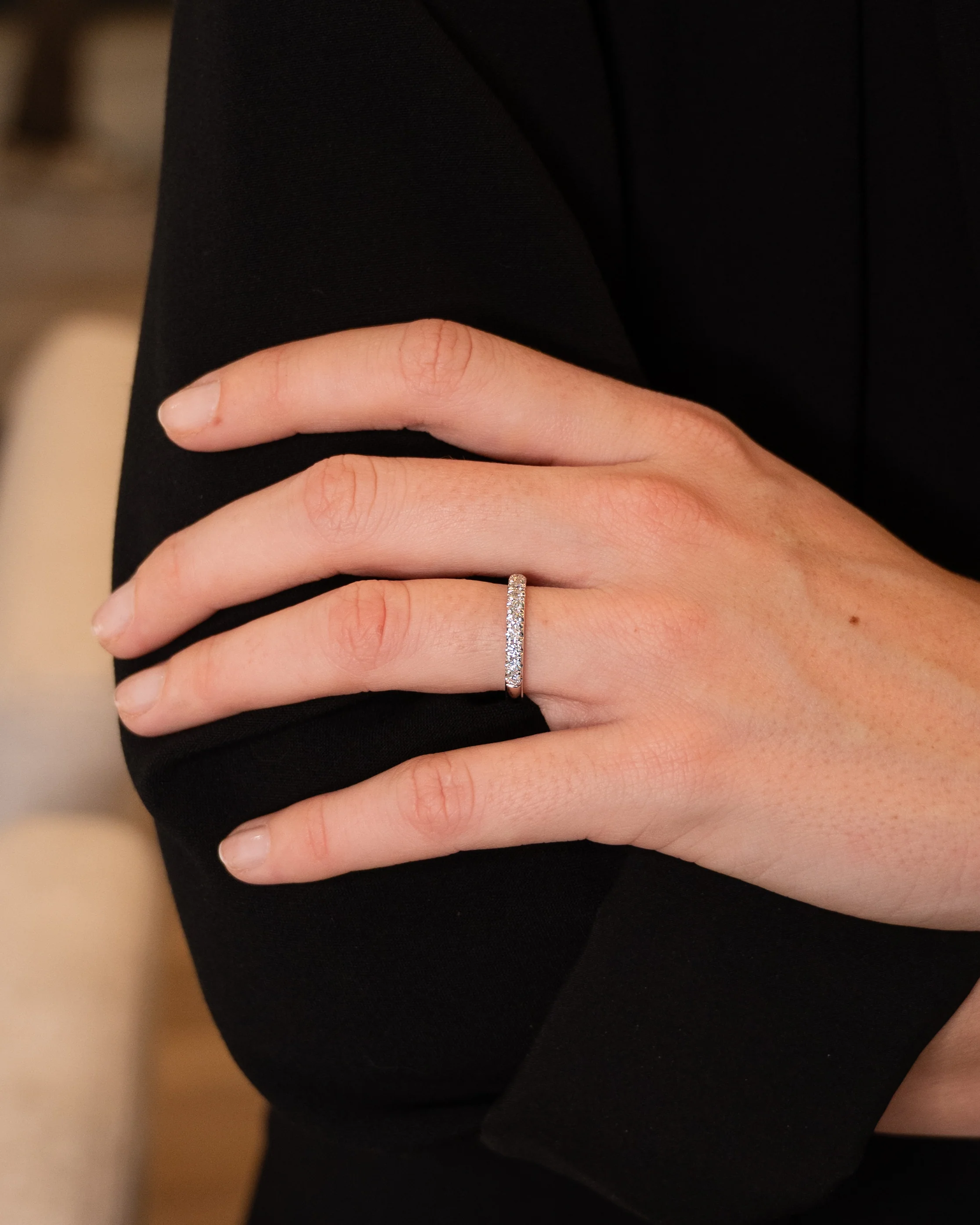 .50 Classic Diamond Wedding Band 14k White Gold - Image 7