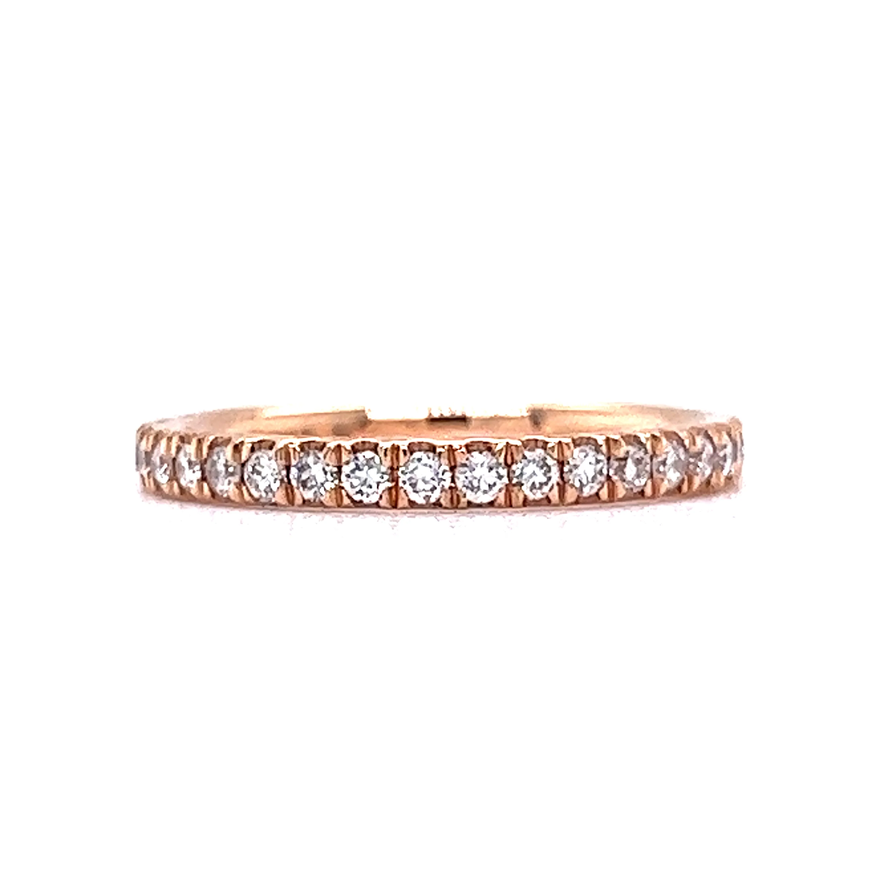 .50 Diamond Eternity Wedding Band in 14k Rose Gold - Image 3