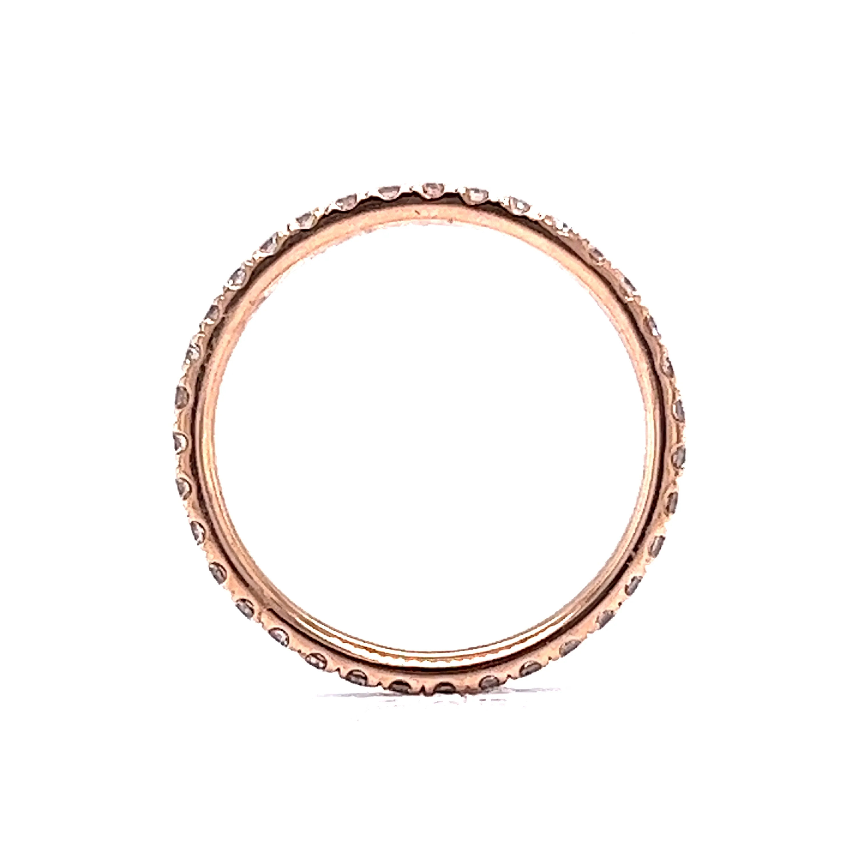 .50 Diamond Eternity Wedding Band in 14k Rose Gold - Image 4