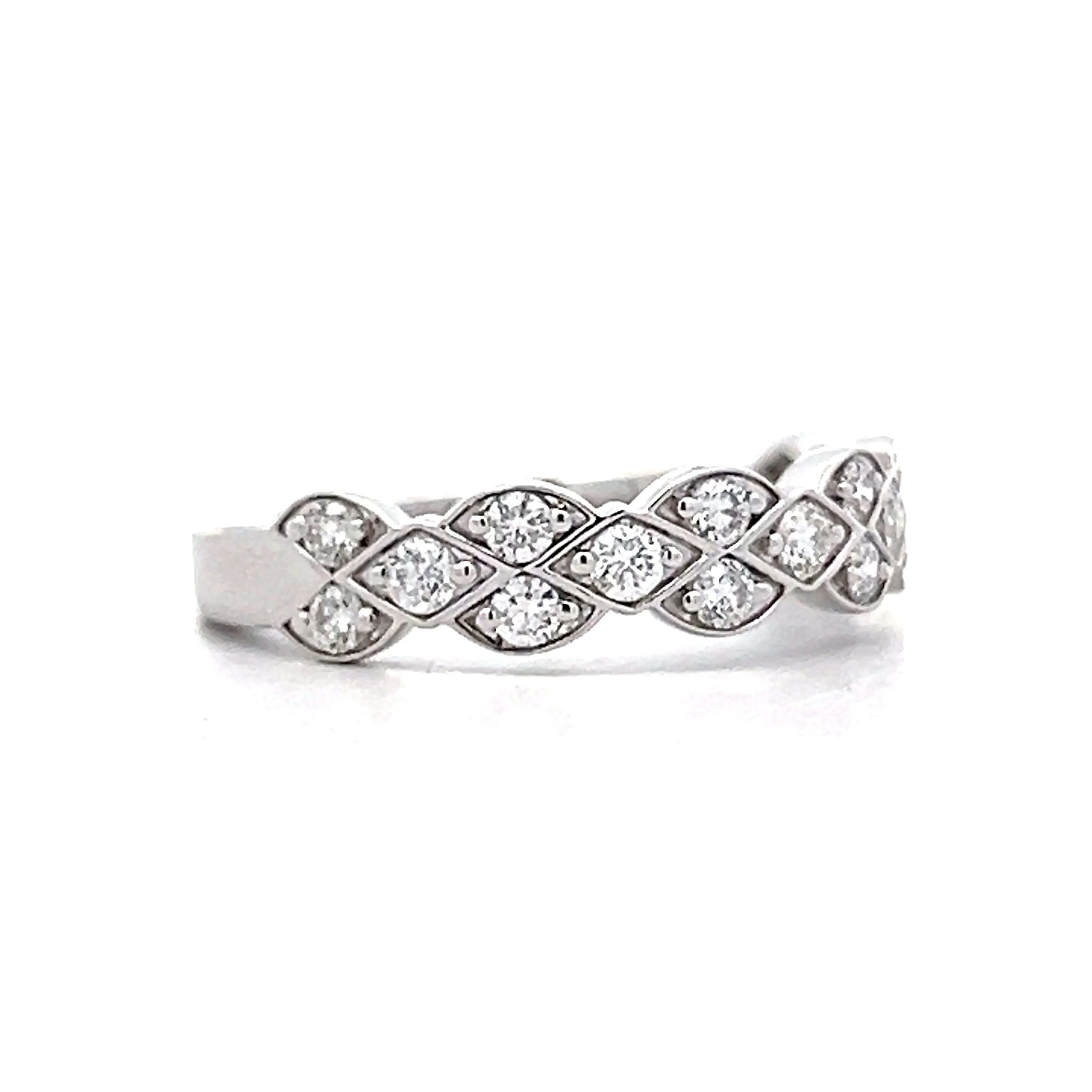 .50 Diamond Stacking Band in 14k White Gold - Image 3