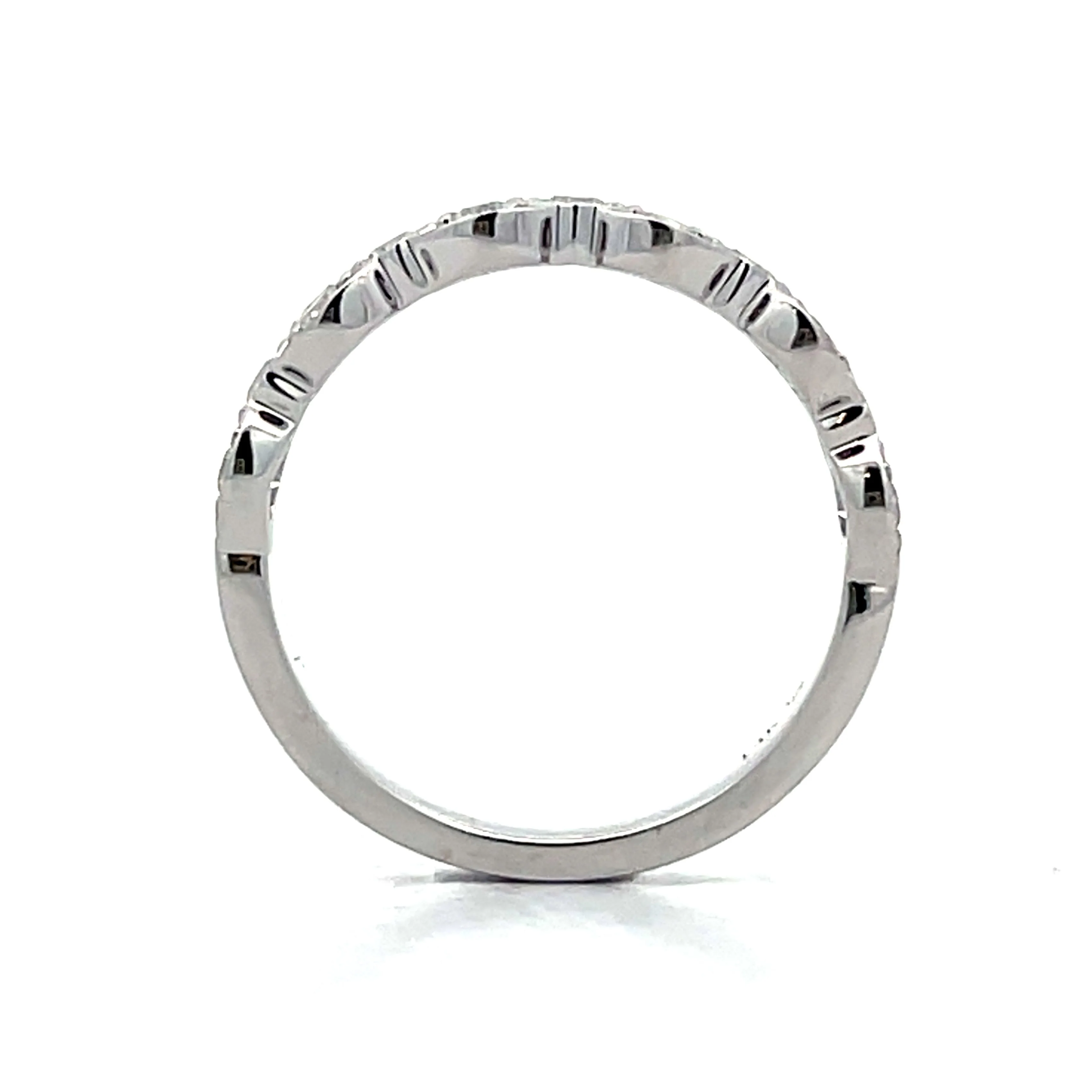 .50 Diamond Stacking Band in 14k White Gold - Image 4