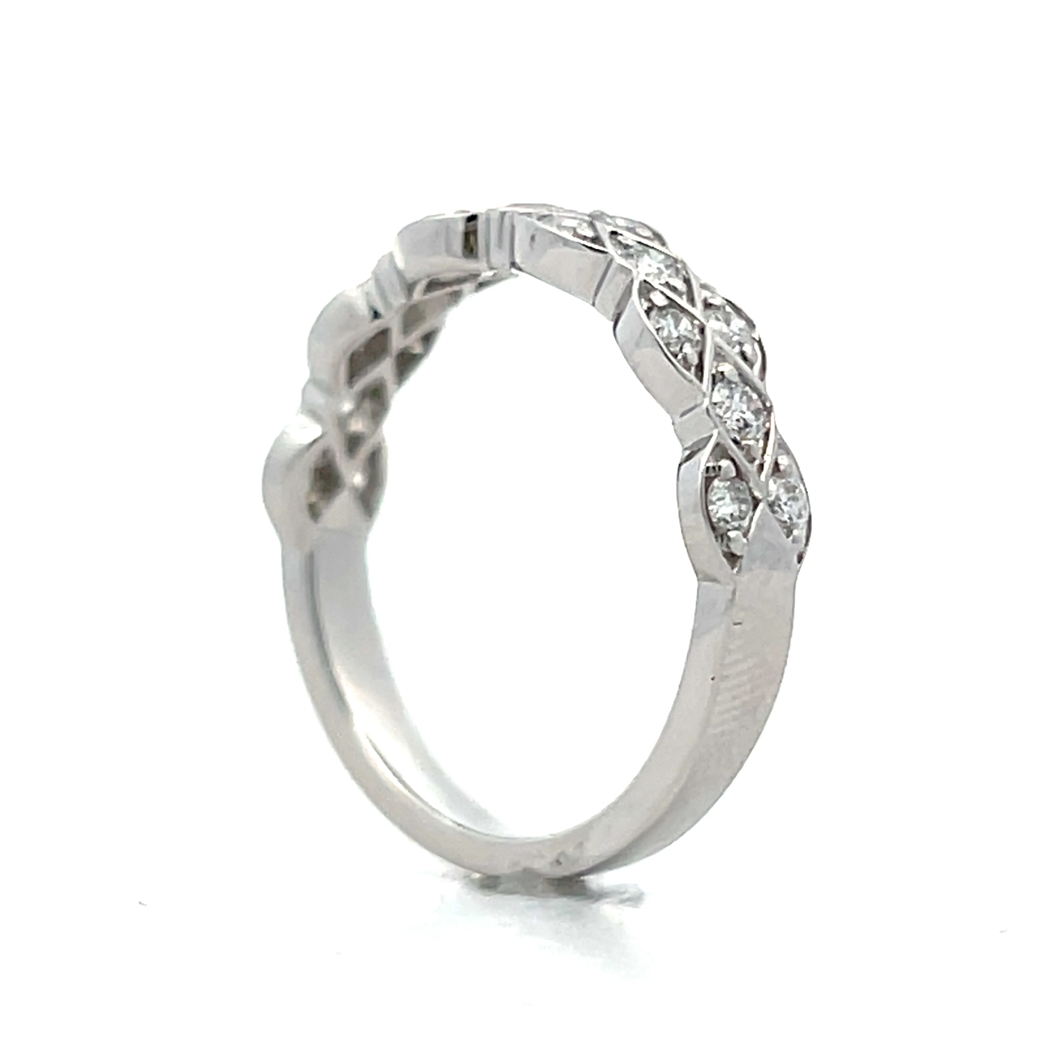.50 Diamond Stacking Band in 14k White Gold - Image 5