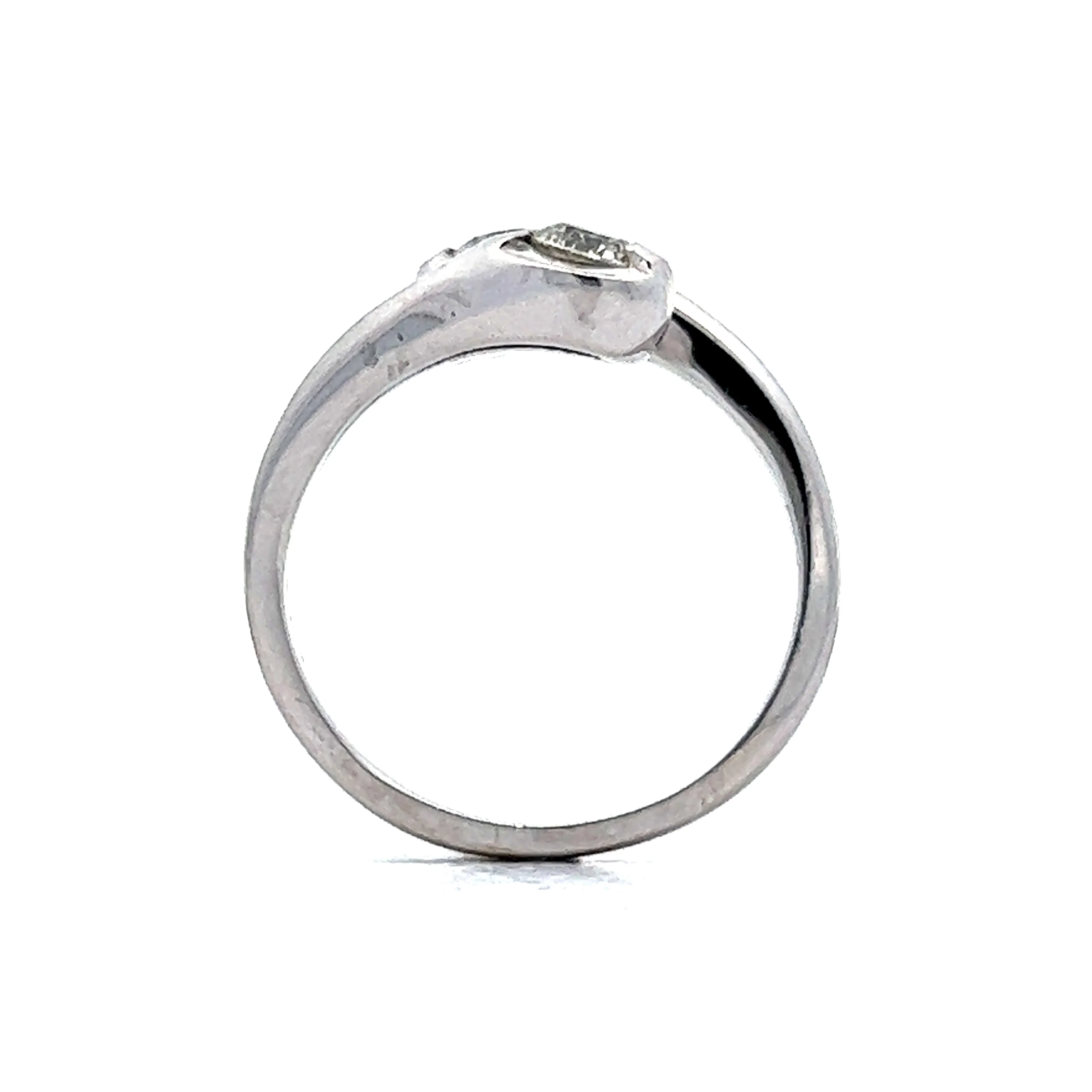 .50 Toi Et Moi Right Hand Ring in 14k White Gold - Image 4