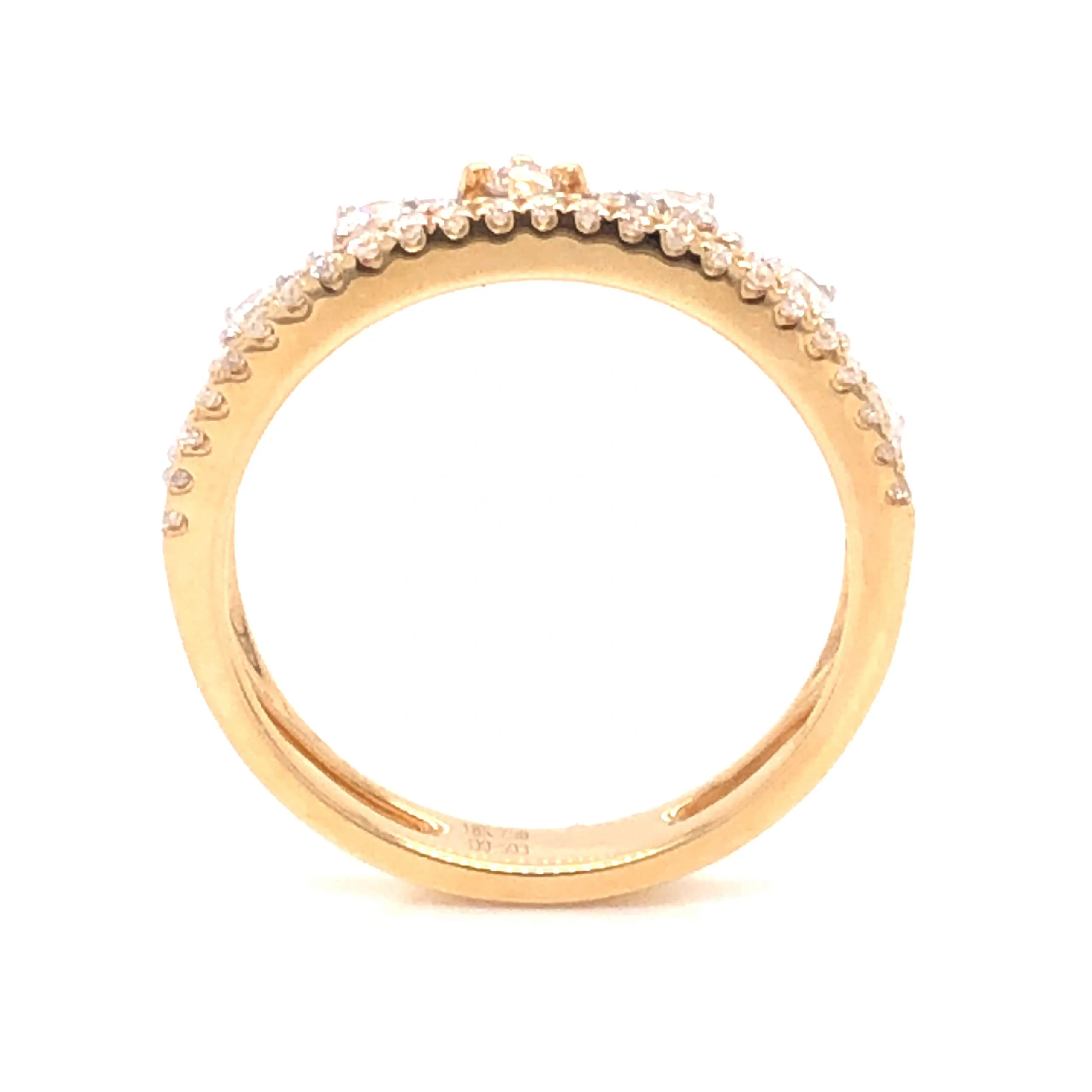 .50 Double Banded Diamond Ring in 14k Yellow Gold - Image 4