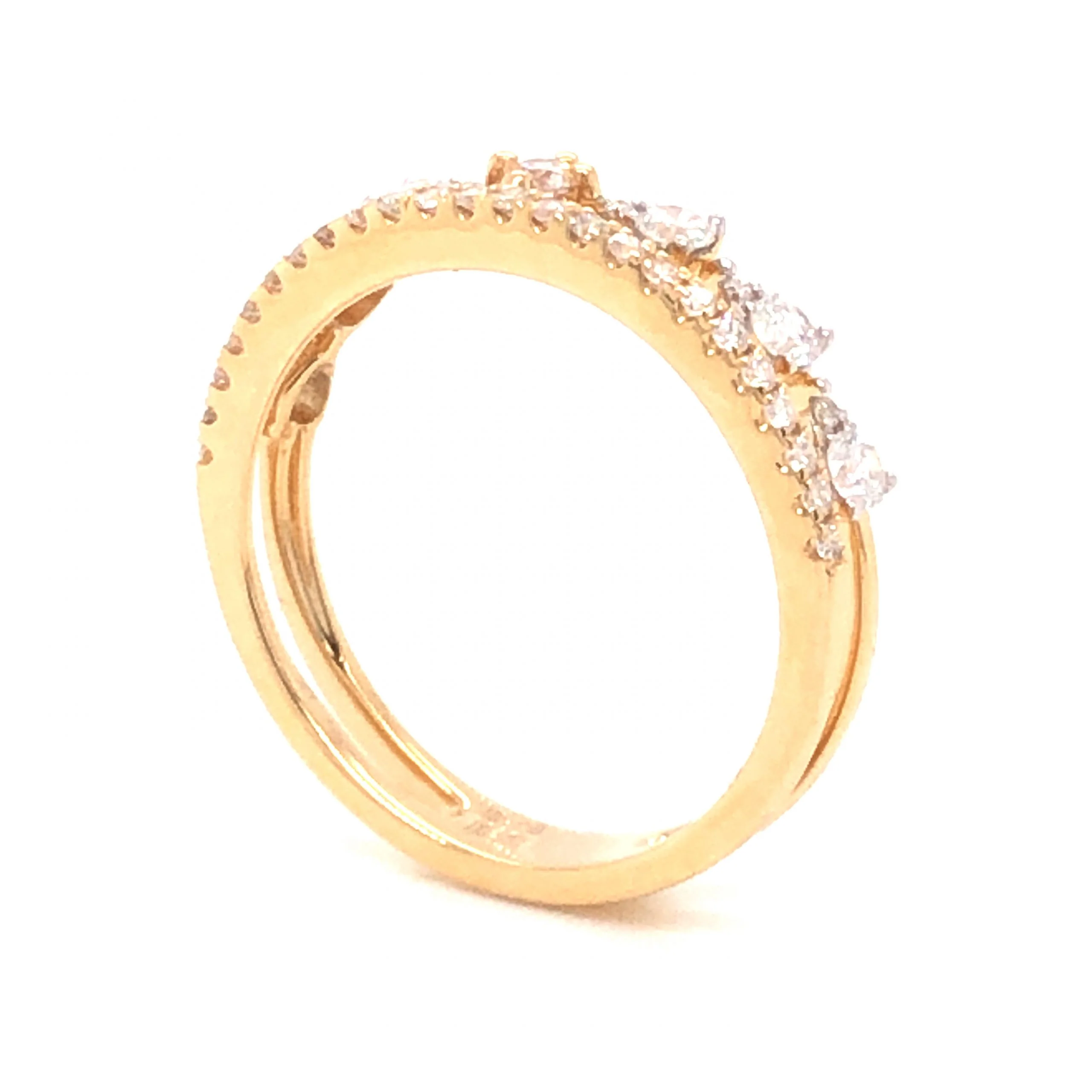 .50 Double Banded Diamond Ring in 14k Yellow Gold - Image 5