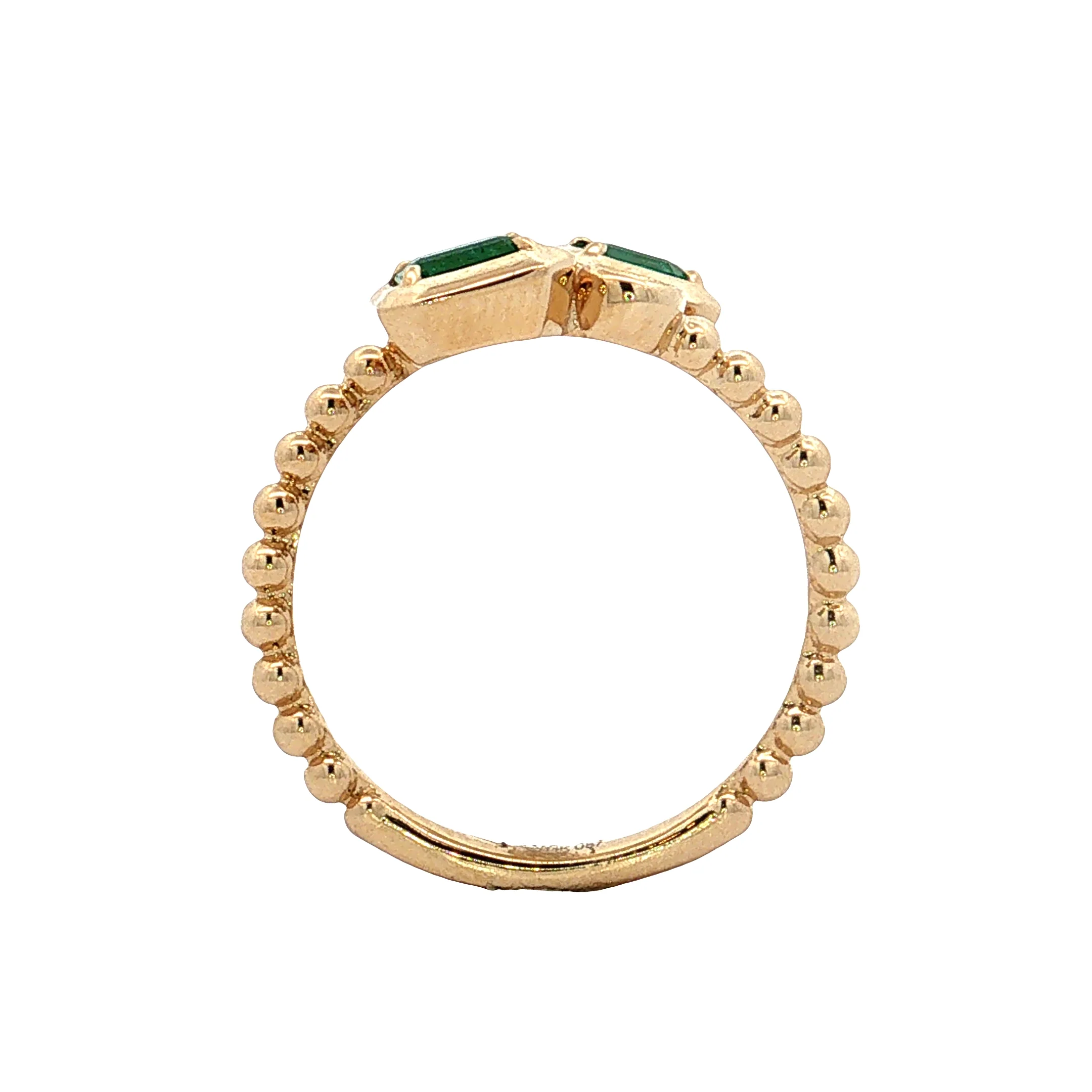 .50 Emerald & Diamond Toi Et Moi Ring 14k - Image 4