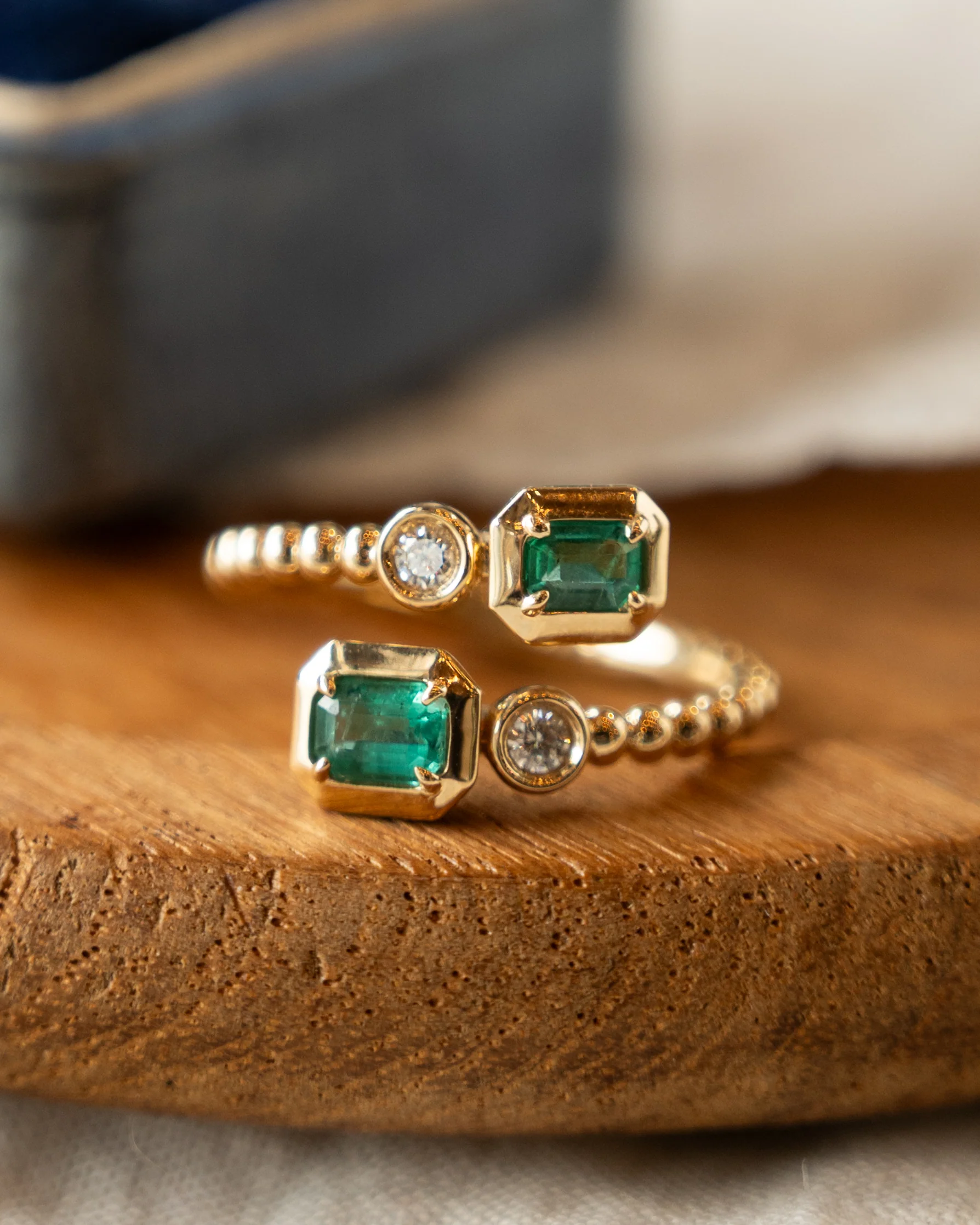 .50 Emerald & Diamond Toi Et Moi Ring 14k - Image 6