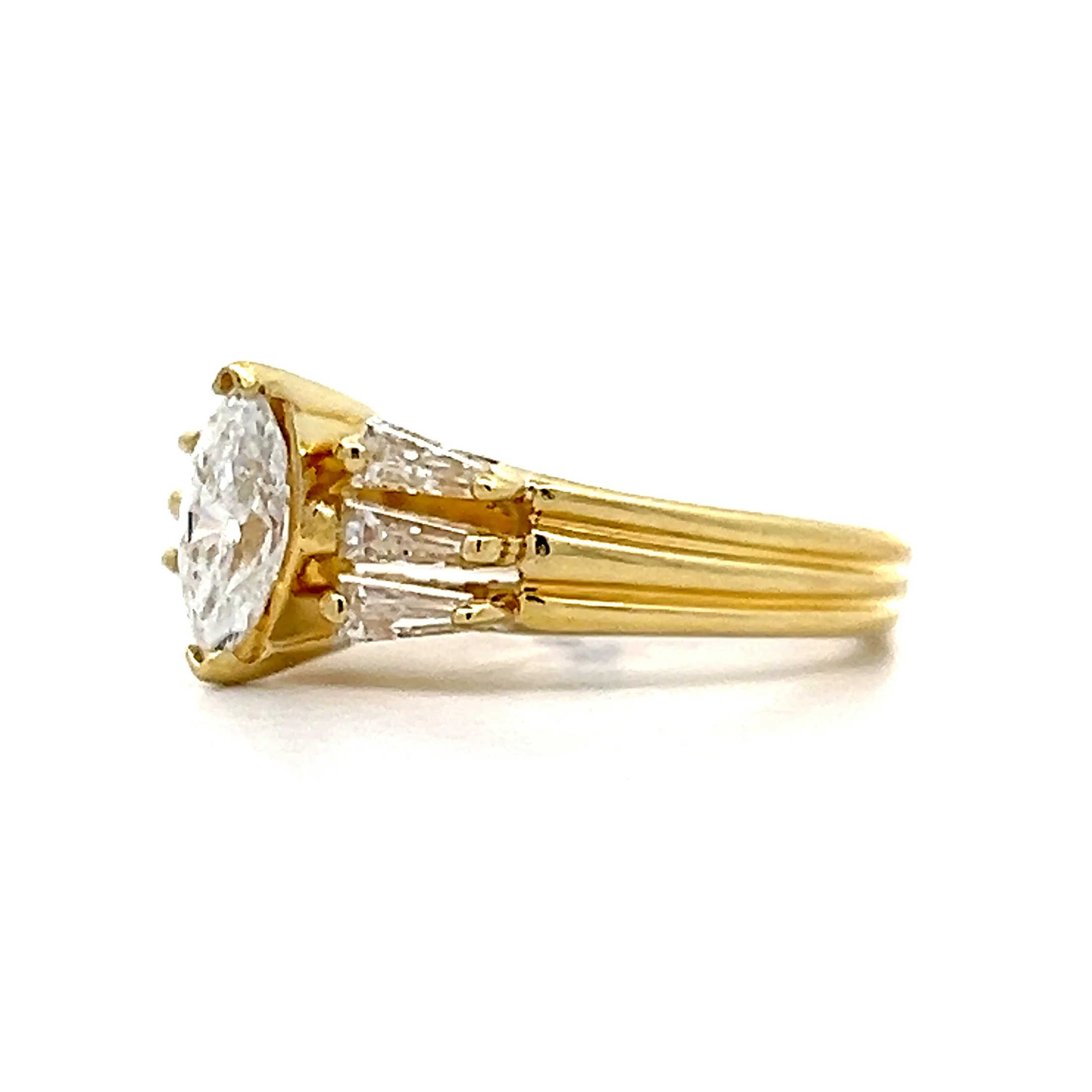 .50 Marquise Cut Diamond Engagement Ring in 18k - Image 2