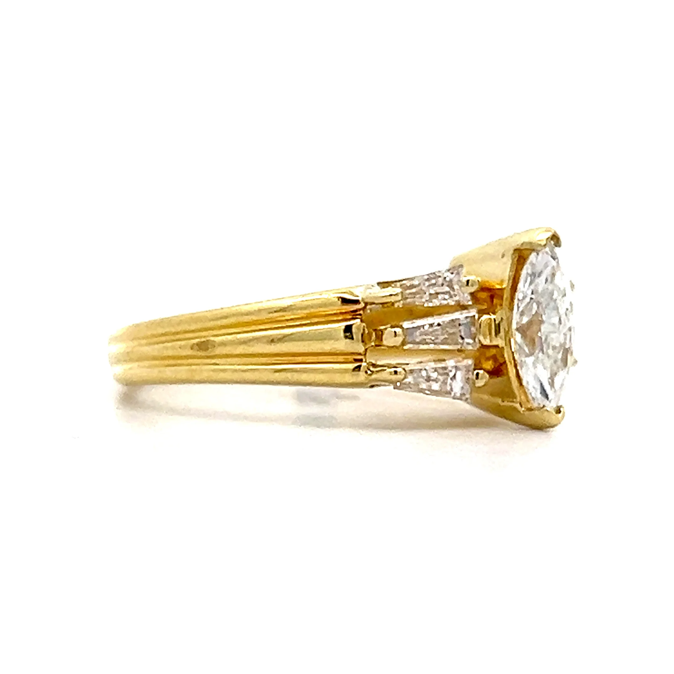 .50 Marquise Cut Diamond Engagement Ring in 18k - Image 3