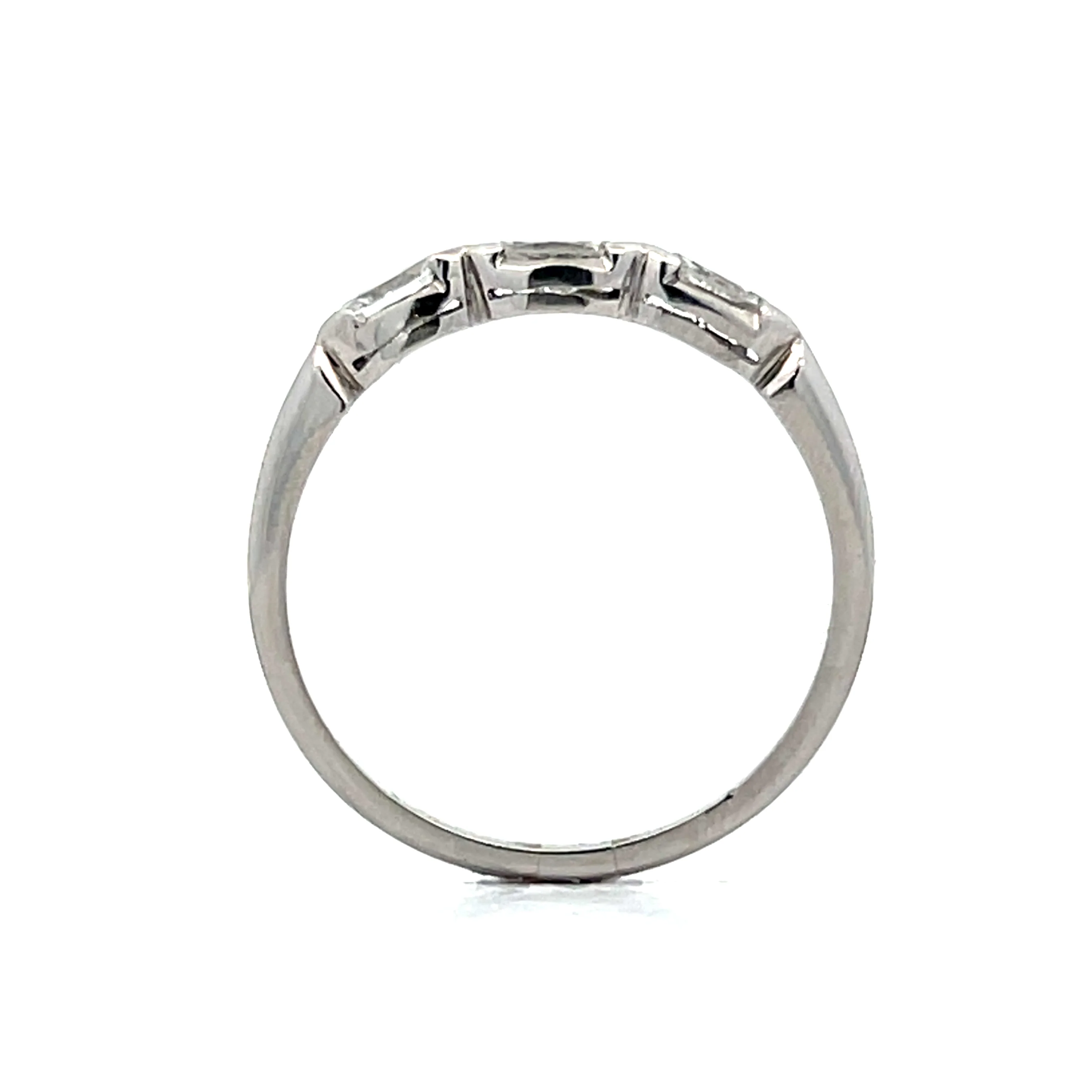 .50 Marquise Diamond Wedding Band in Platinum - Image 4