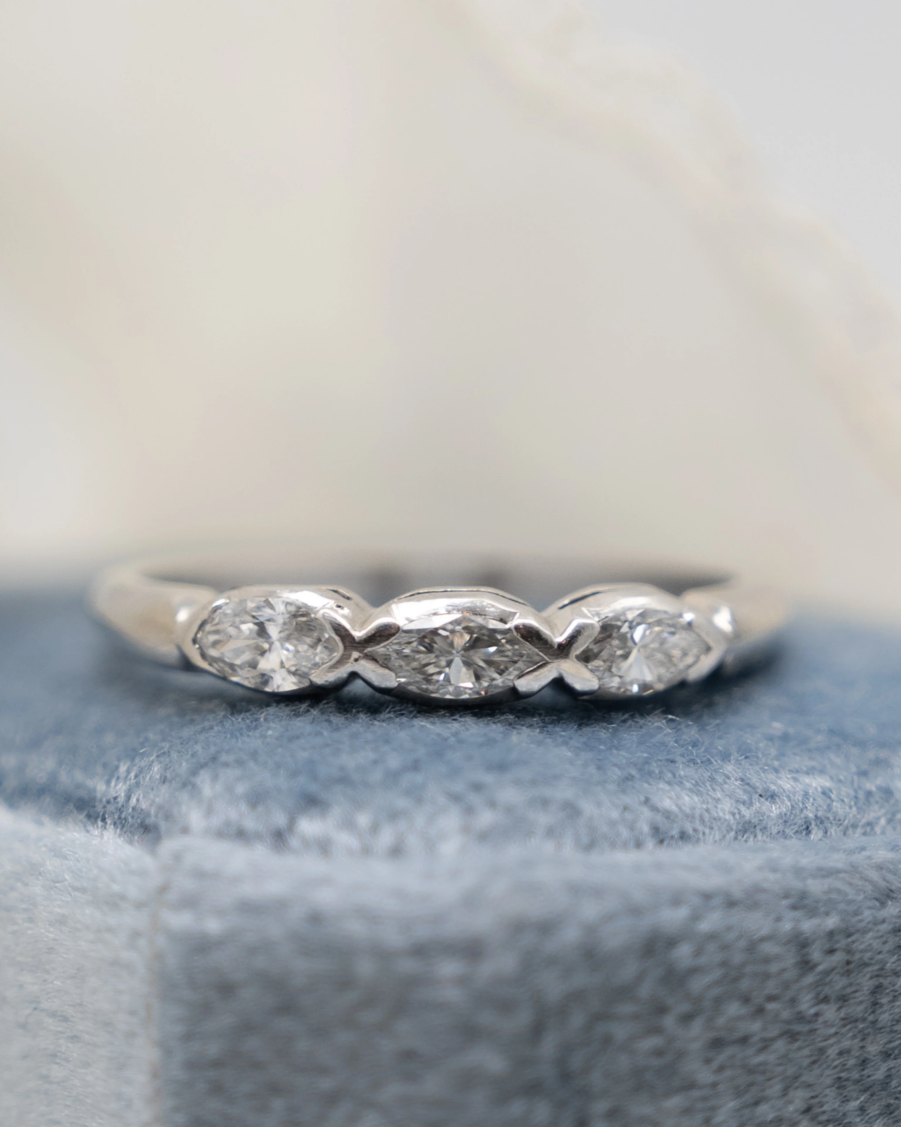 .50 Marquise Diamond Wedding Band in Platinum - Image 6