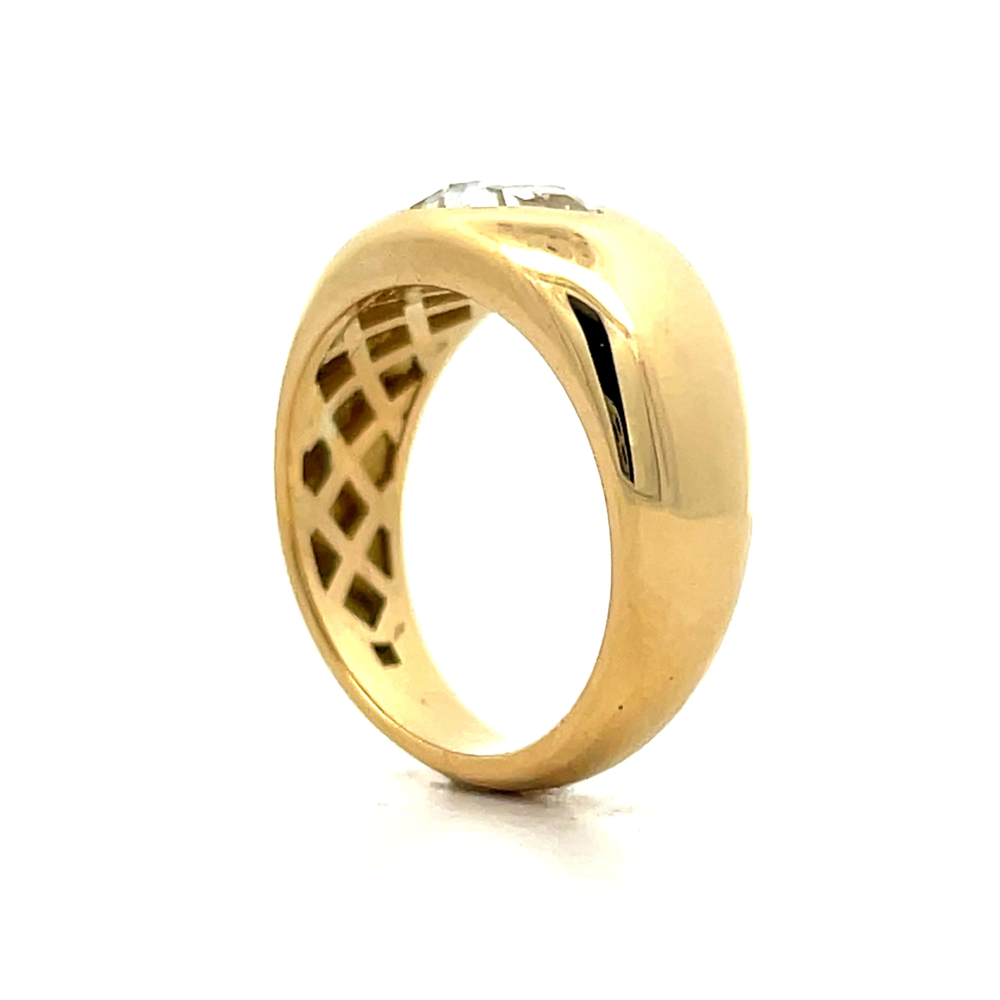 .50 Pear Rose Cut Diamond in 18k Yellow Gold - Image 5