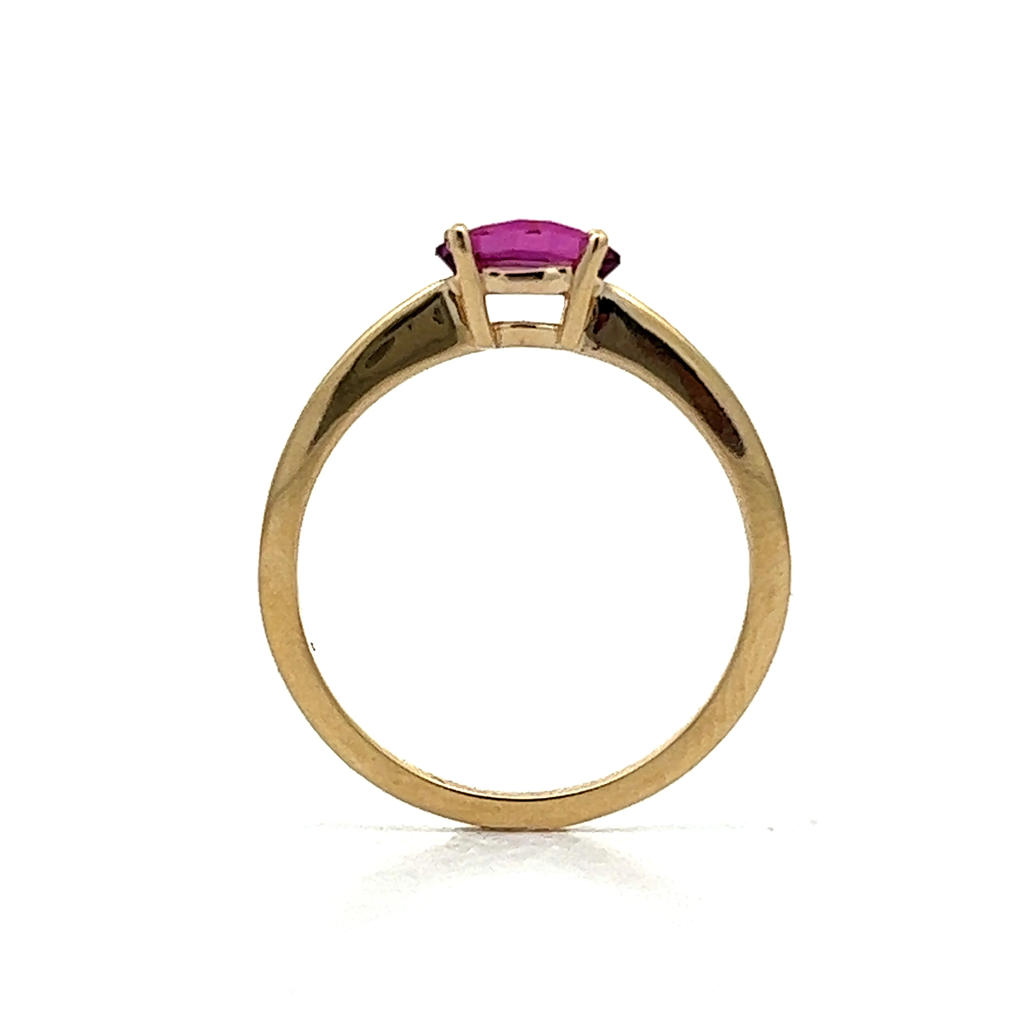 .50 Pink Tourmaline Solitaire Engagement Ring in Yellow Gold - Image 4