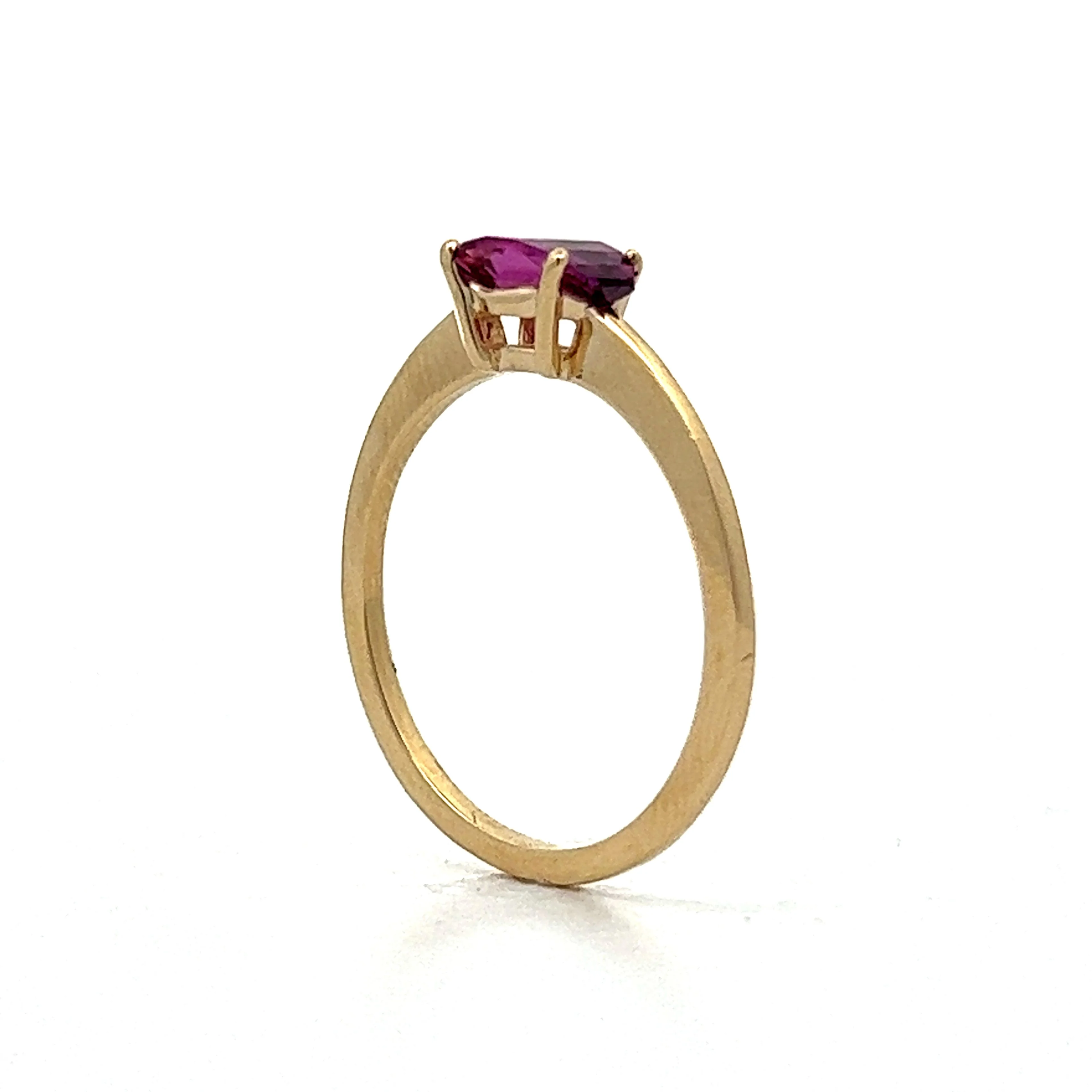 .50 Pink Tourmaline Solitaire Engagement Ring in Yellow Gold - Image 5
