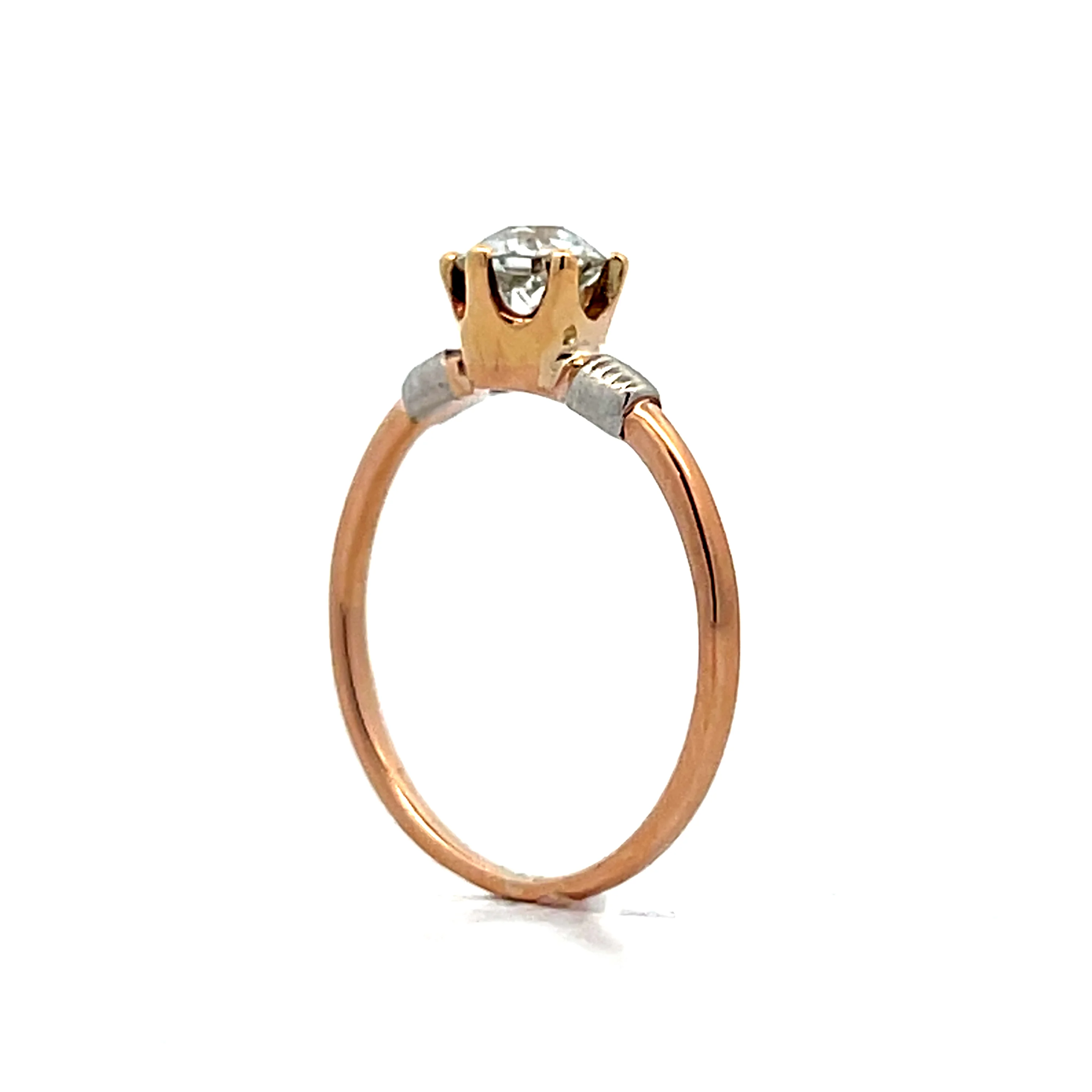 .50 Vintage Victorian Diamond Engagement Ring 14k - Image 5