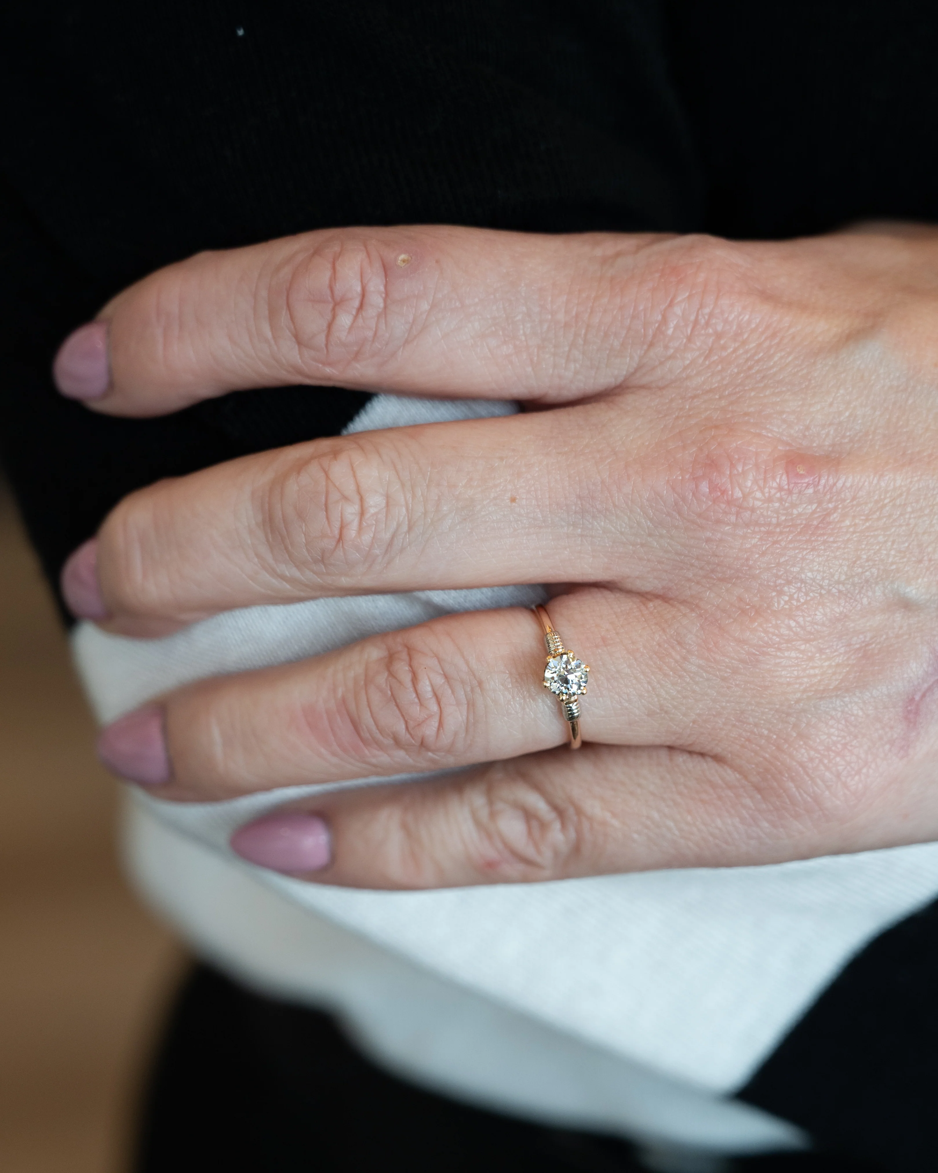 .50 Vintage Victorian Diamond Engagement Ring 14k - Image 7