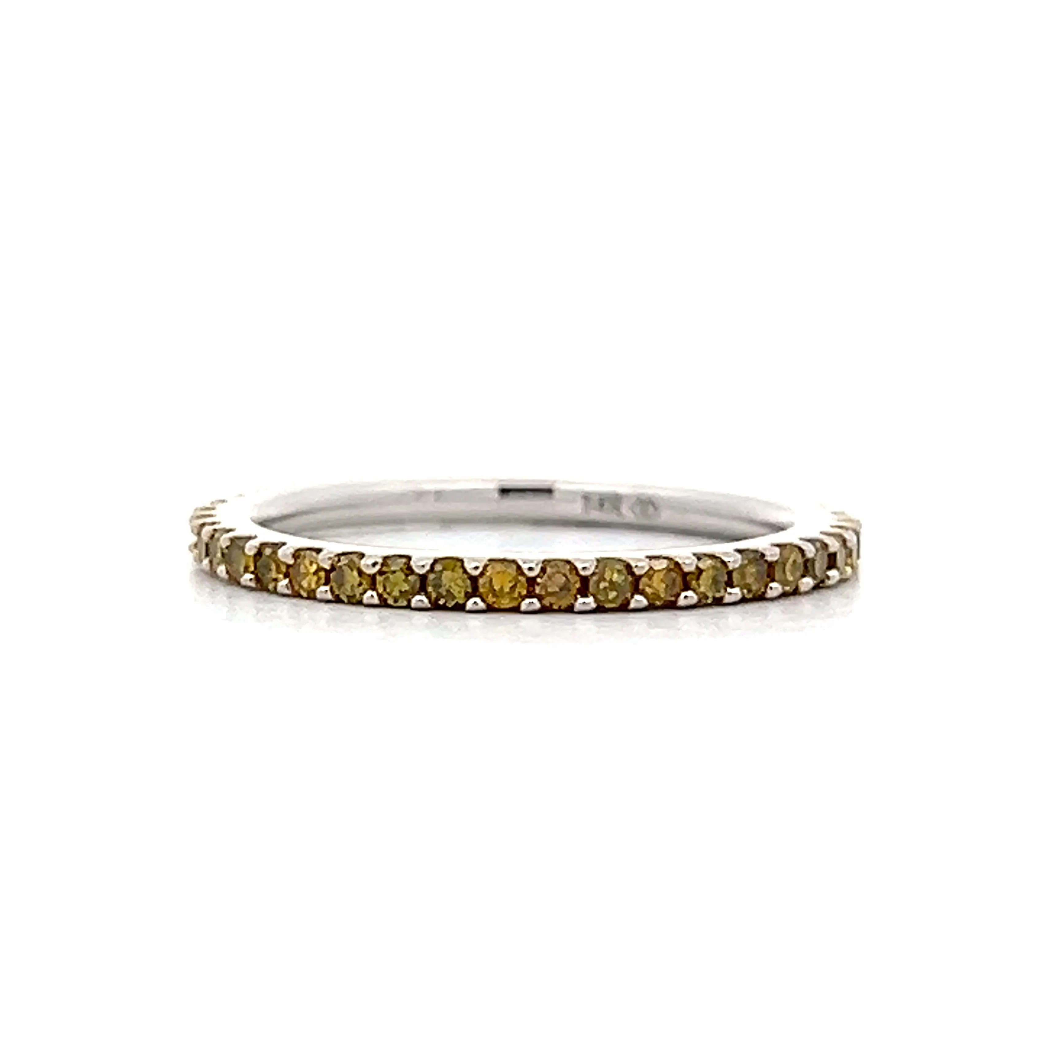 .50 Yellow Diamond Eternity Band in 14k White Gold - Image 3