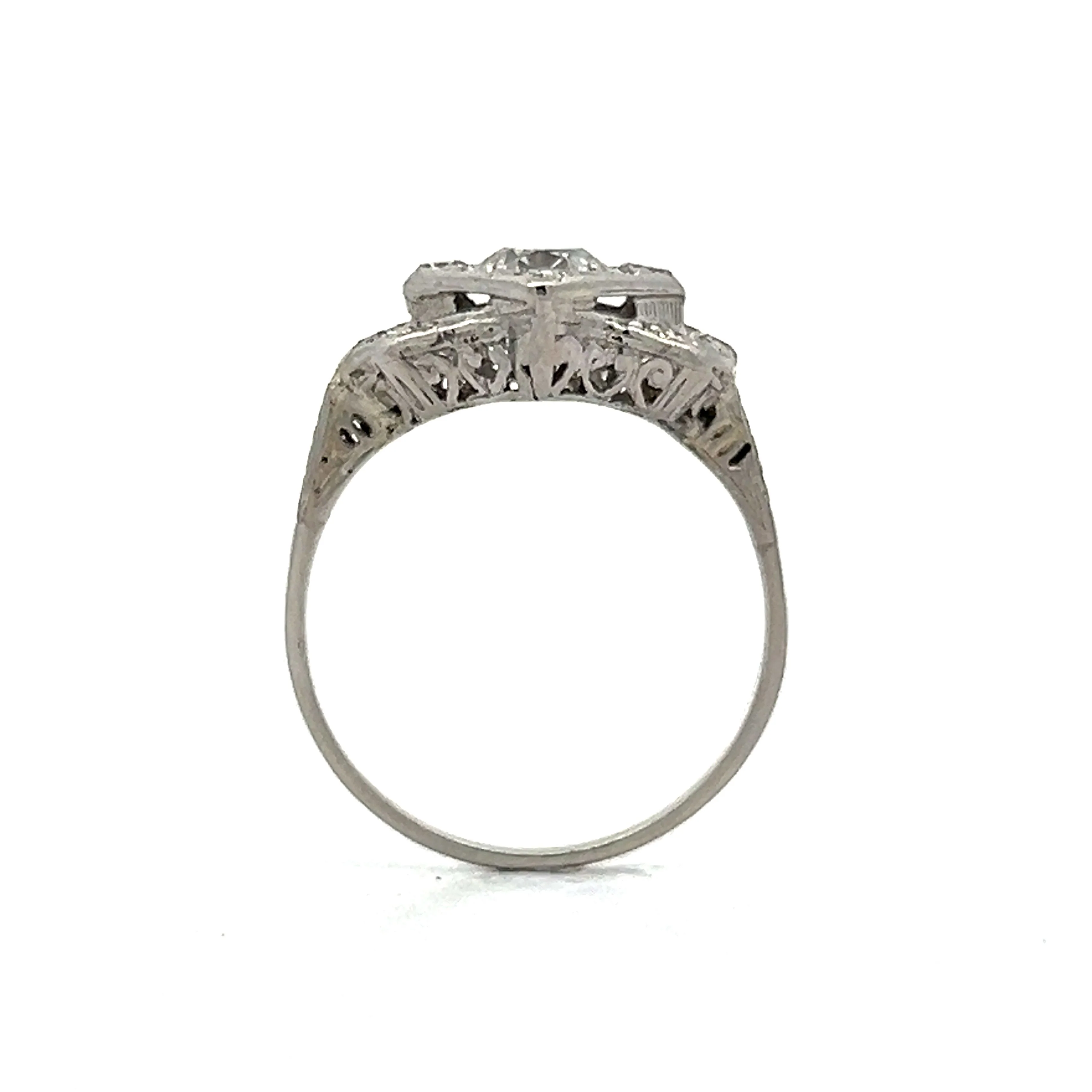 .51 Art Deco Diamond Engagement Ring in Platinum - Image 4