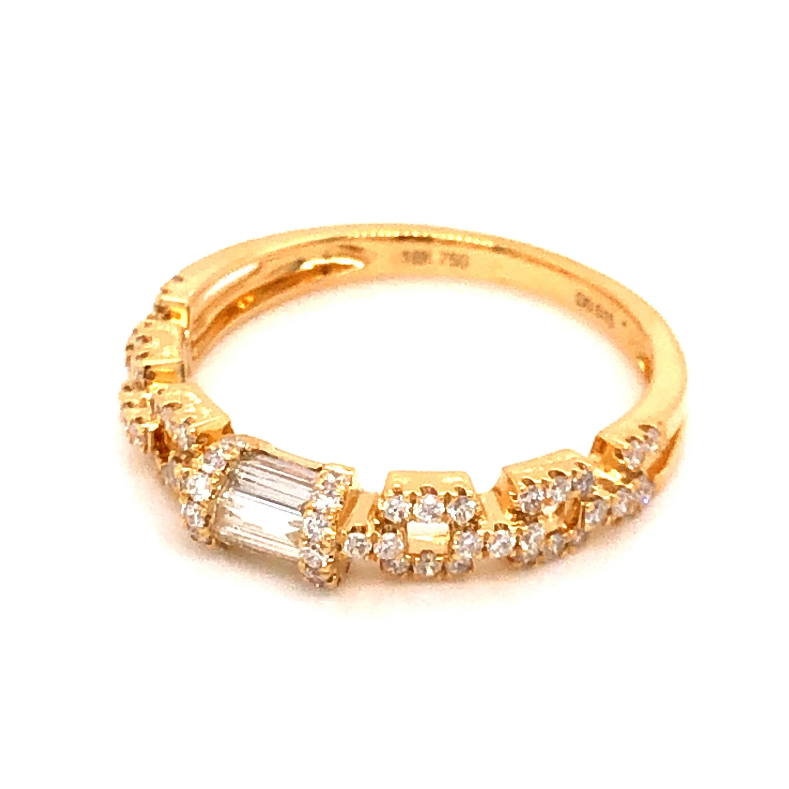 .51 Diamond Stacking Band in 18k Yellow Gold - Image 2
