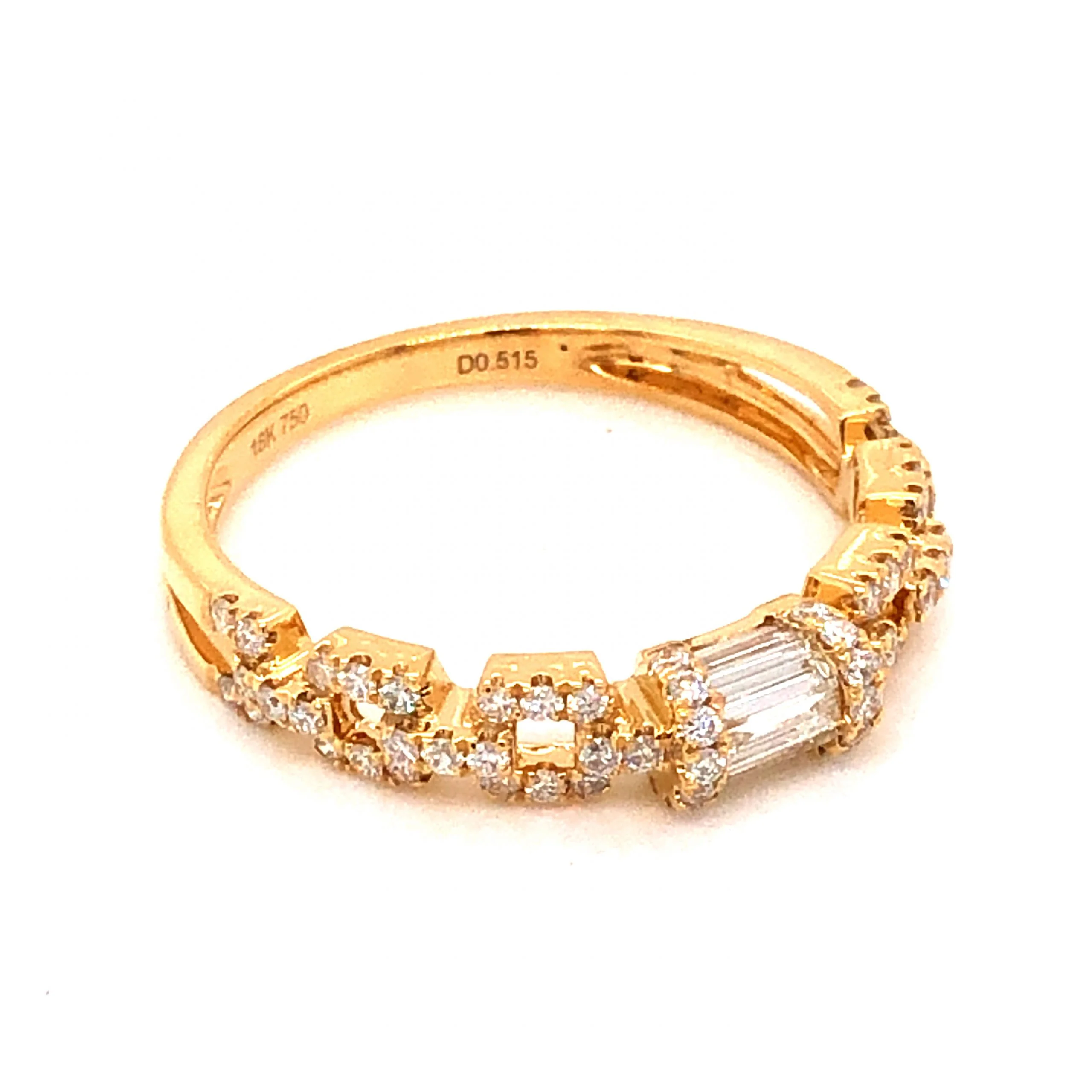 .51 Diamond Stacking Band in 18k Yellow Gold - Image 3