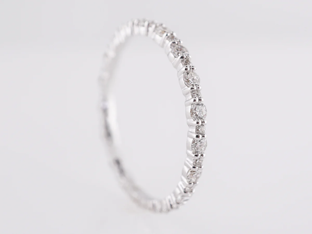 .51 Simple Diamond Eternity Band in 14k White Gold - Image 2
