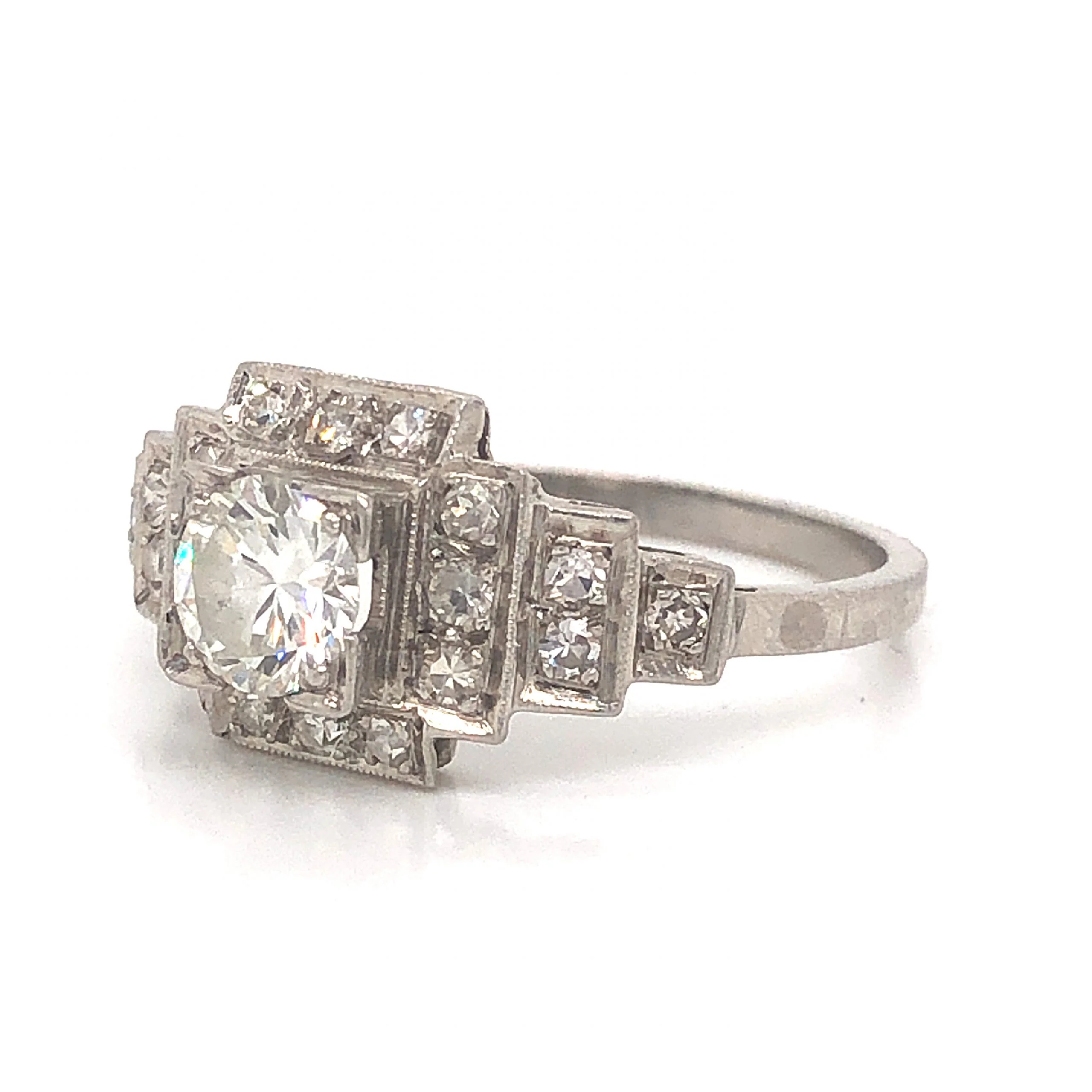 .52 Art Deco Diamond Engagement Ring in Platinum - Image 2