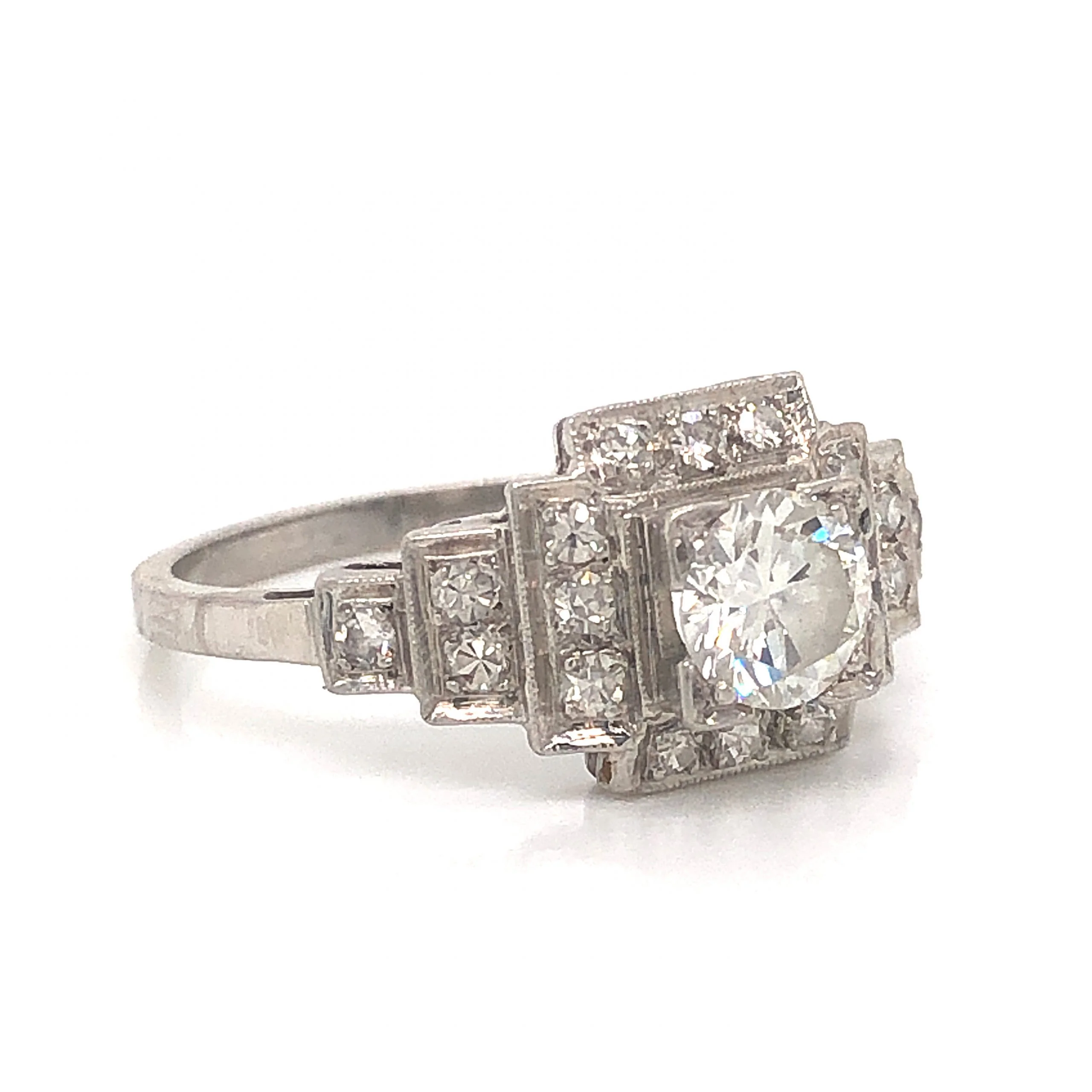 .52 Art Deco Diamond Engagement Ring in Platinum - Image 3