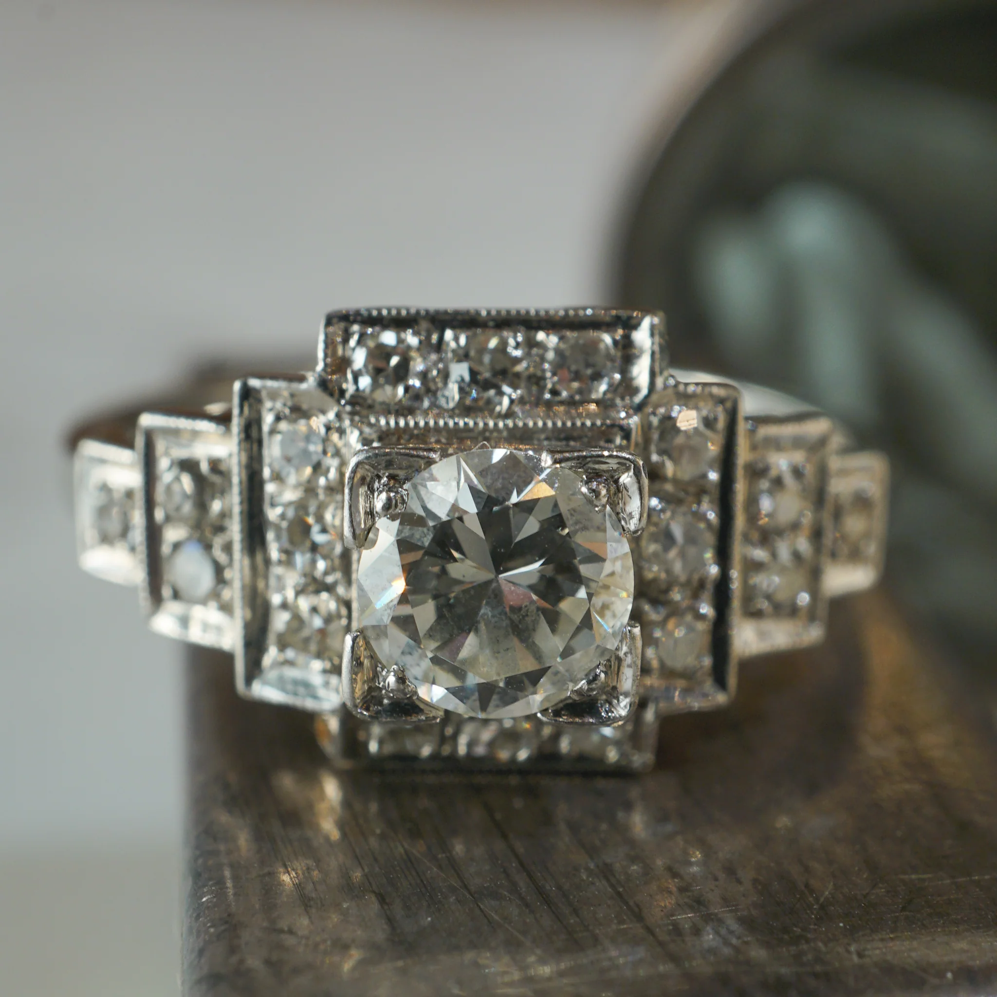 .52 Art Deco Diamond Engagement Ring in Platinum - Image 5