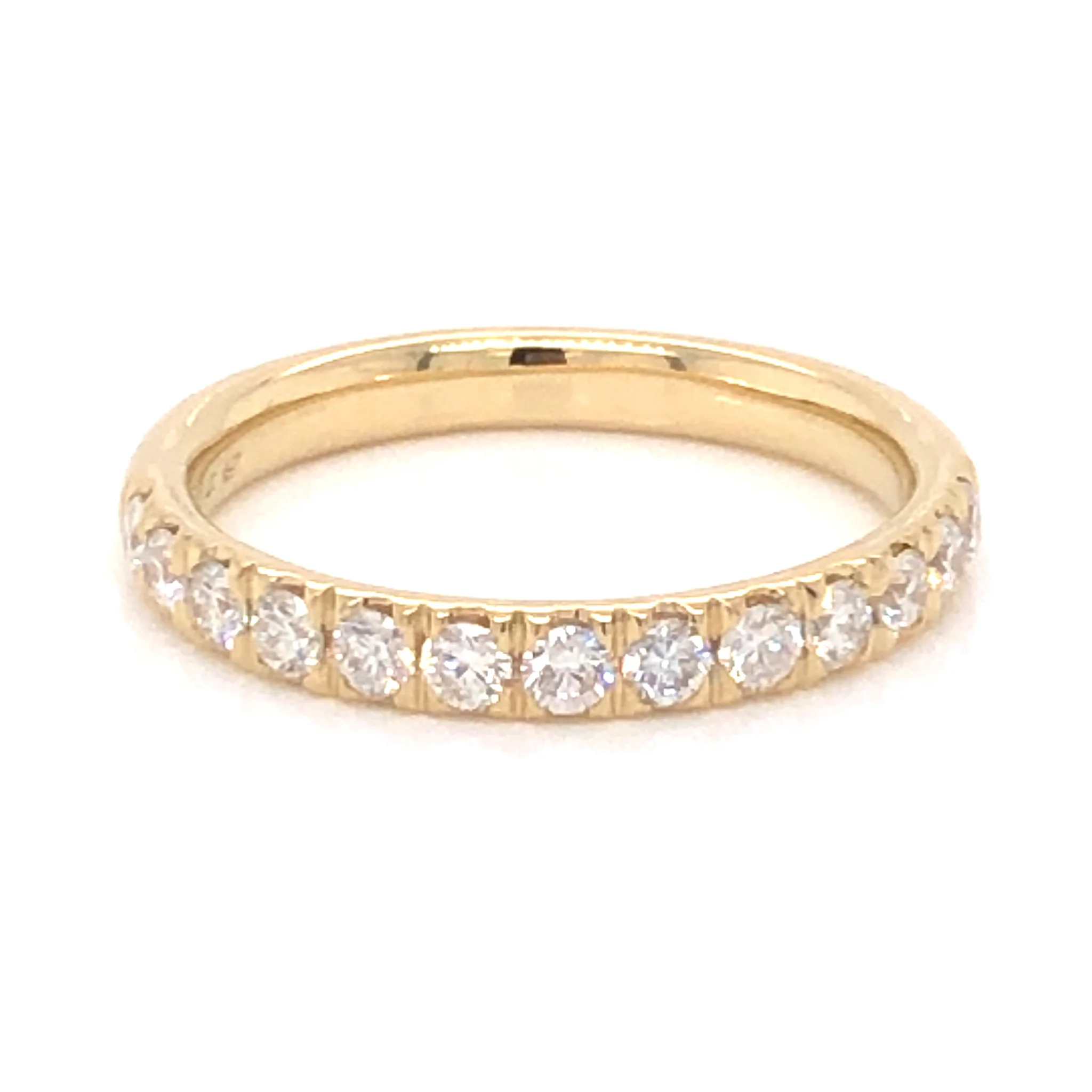 .52 Diamond Half-Eternity Wedding Band in 14k Yellow Gold