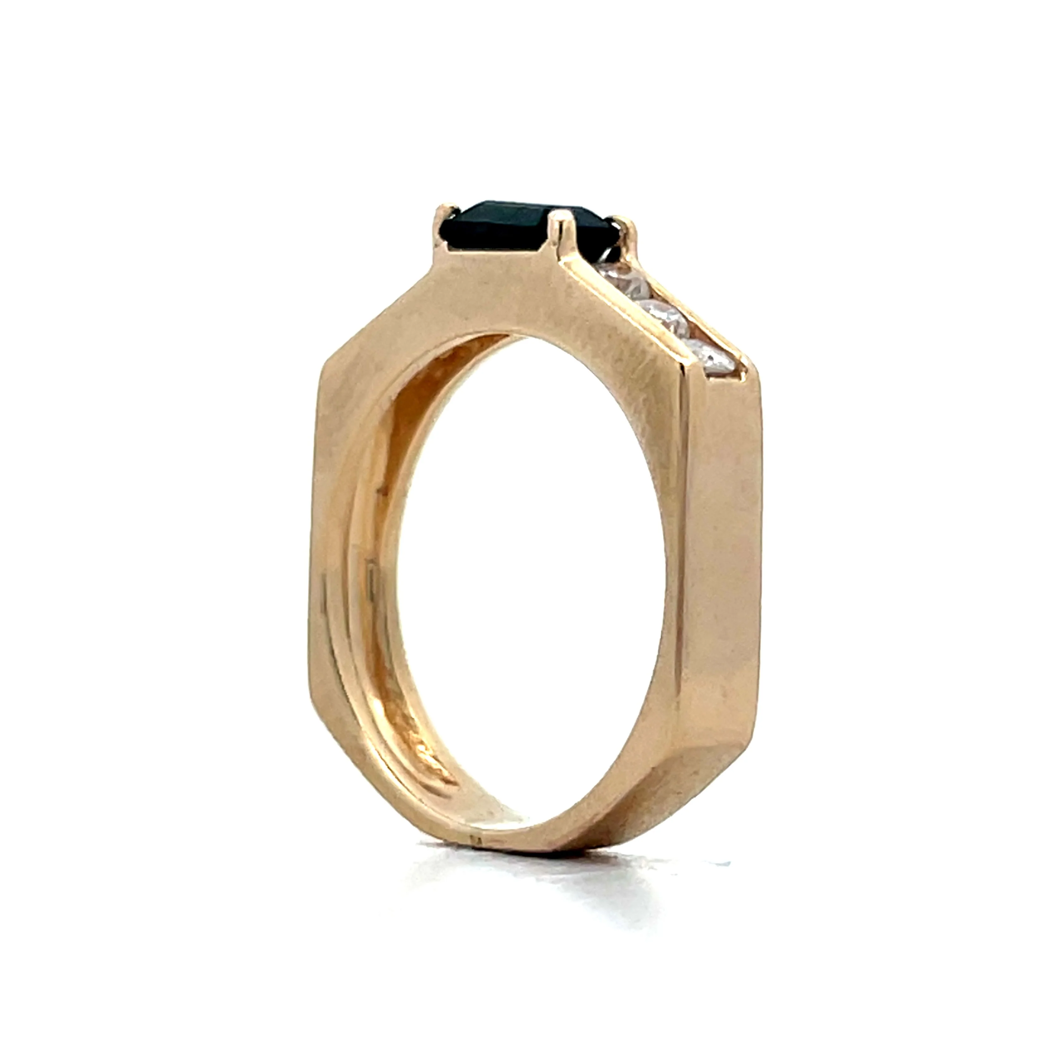 .52 Emerald Cut Tourmaline & Diamond Ring in 18k - Image 4