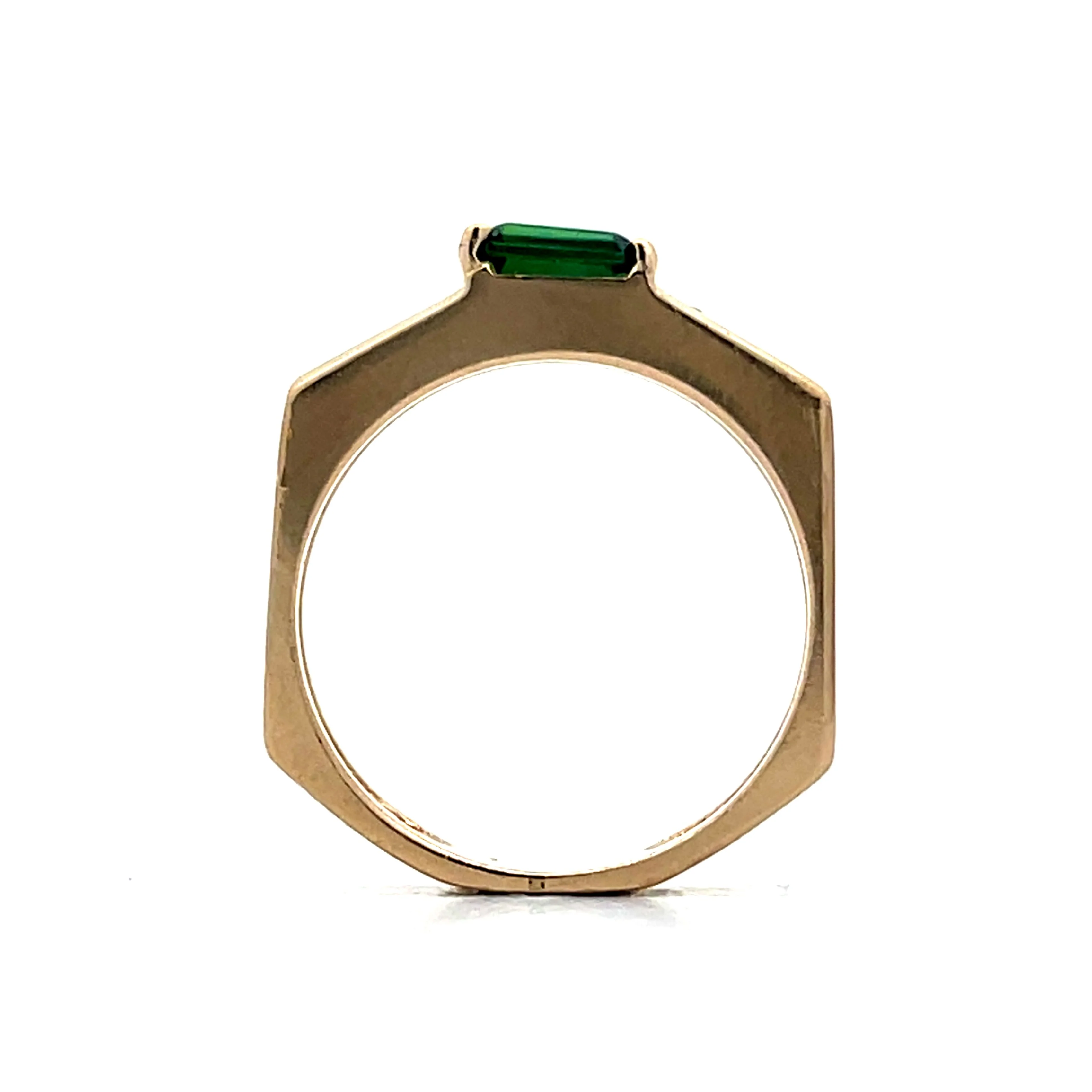 .52 Emerald Cut Tourmaline & Diamond Ring in 18k - Image 5