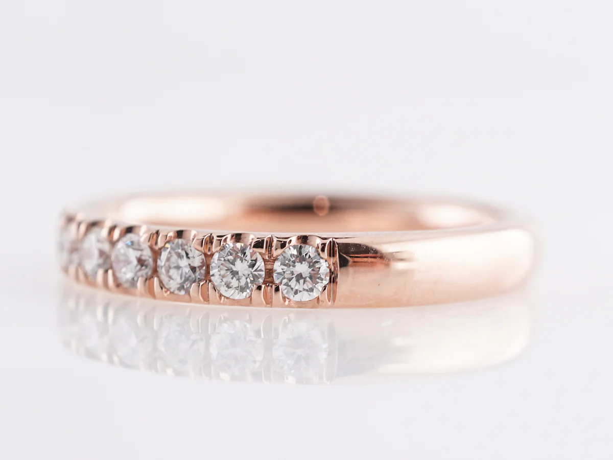 .52 Half Eternity Diamond Band in 14k Rose Gold - Image 2