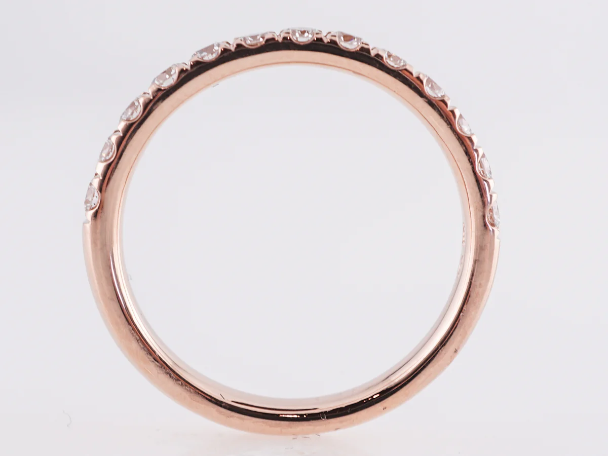 .52 Half Eternity Diamond Band in 14k Rose Gold - Image 4