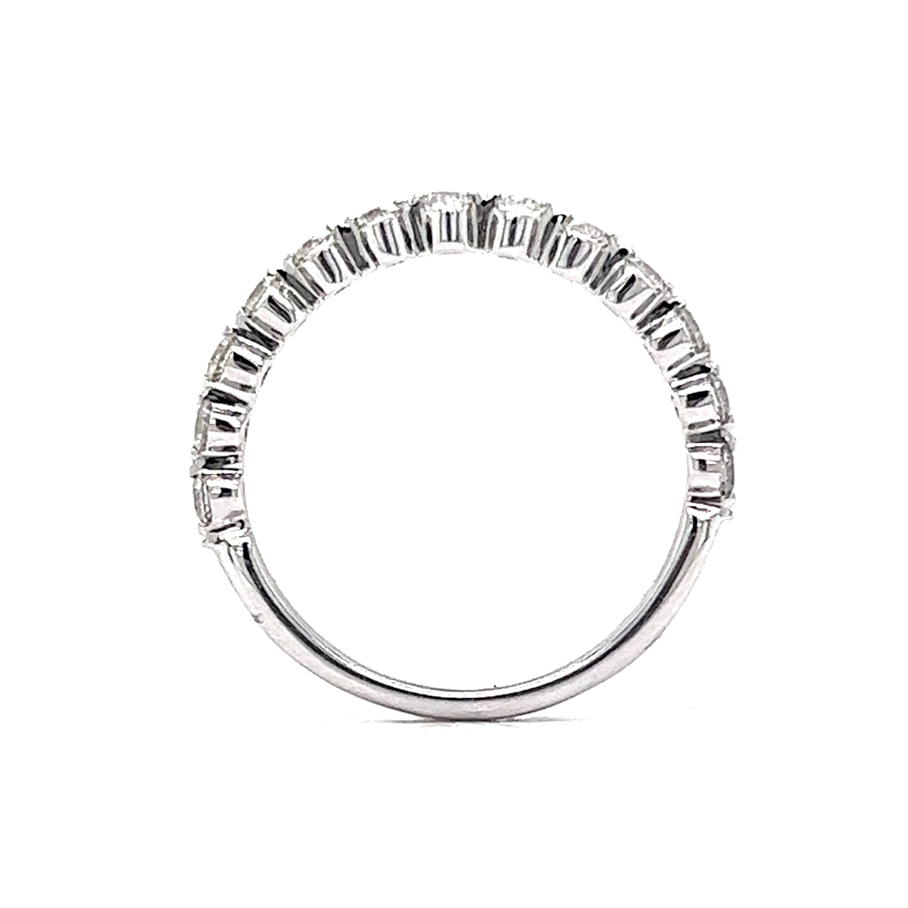 .53 Diamond Half-Eternity Wedding Band in 14k White Gold - Image 4