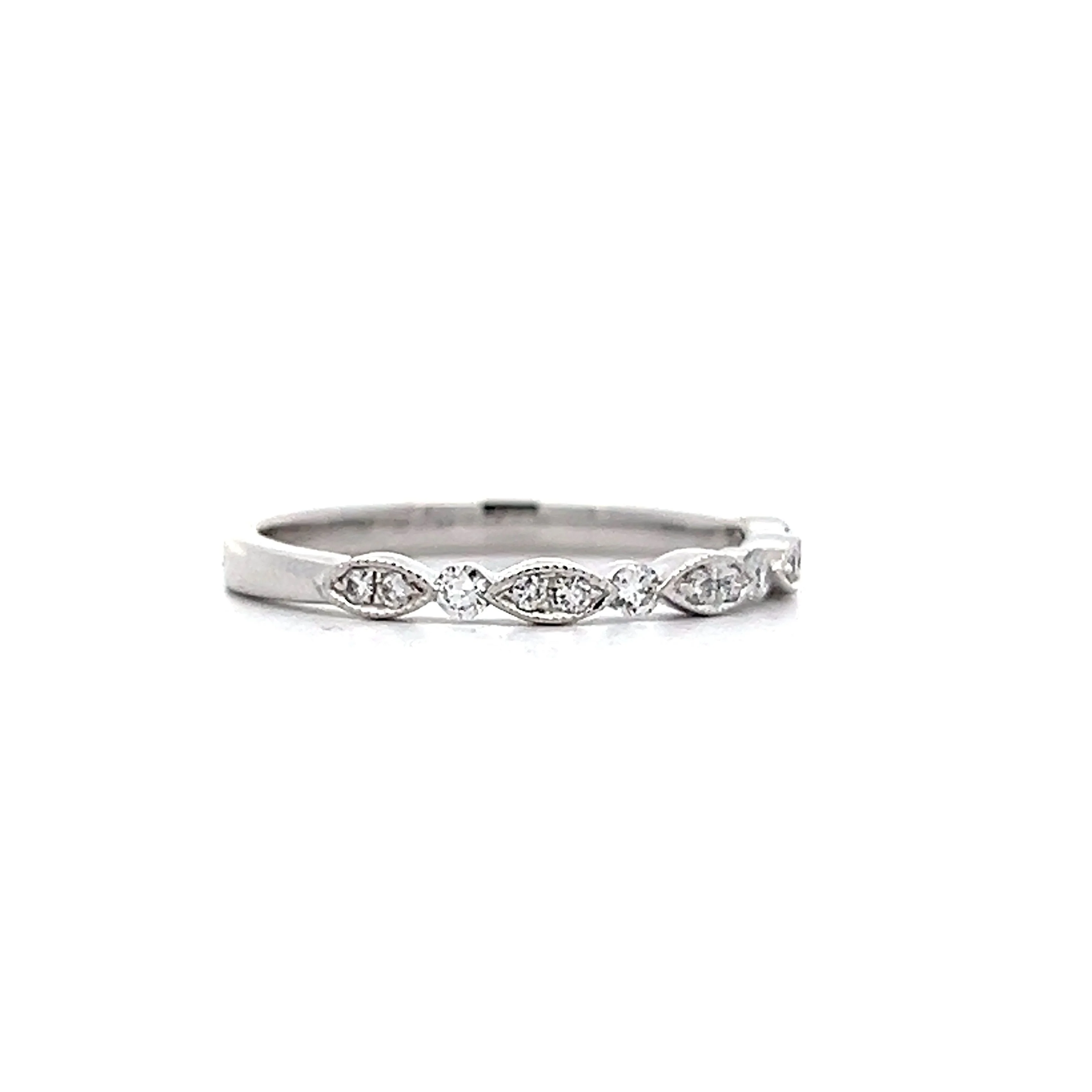 .53 Marquise Station Diamond Wedding Band in 14k - Image 3