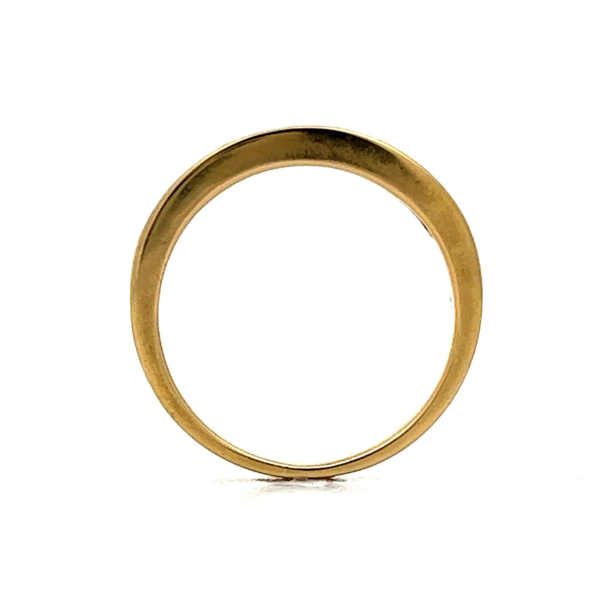 .53 Square Cut Emerald Wedding Band in 14k Yellow Gold - Image 4