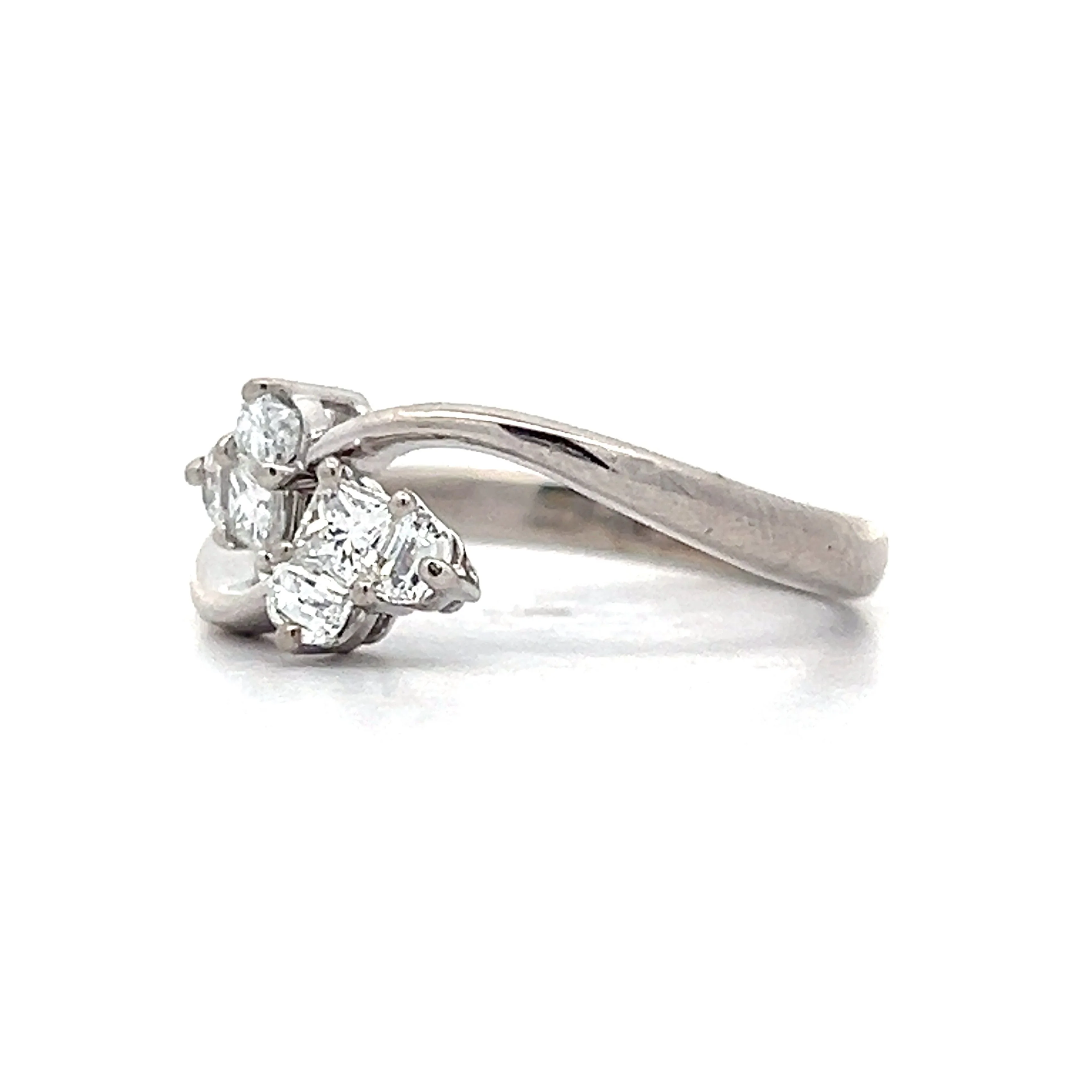 .54 Diamond Toi et Moi Stacking Ring in 18k White Gold - Image 2