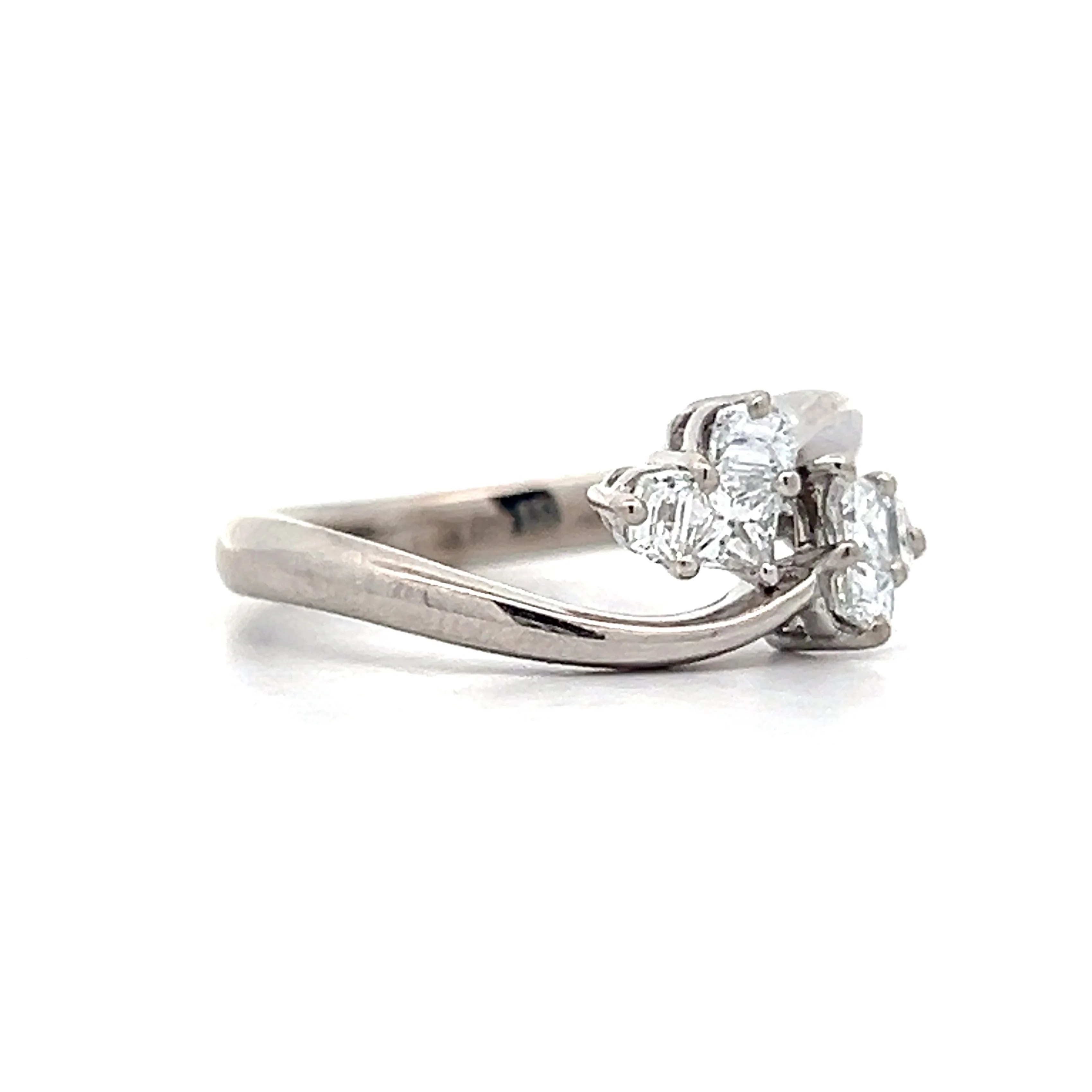 .54 Diamond Toi et Moi Stacking Ring in 18k White Gold - Image 3