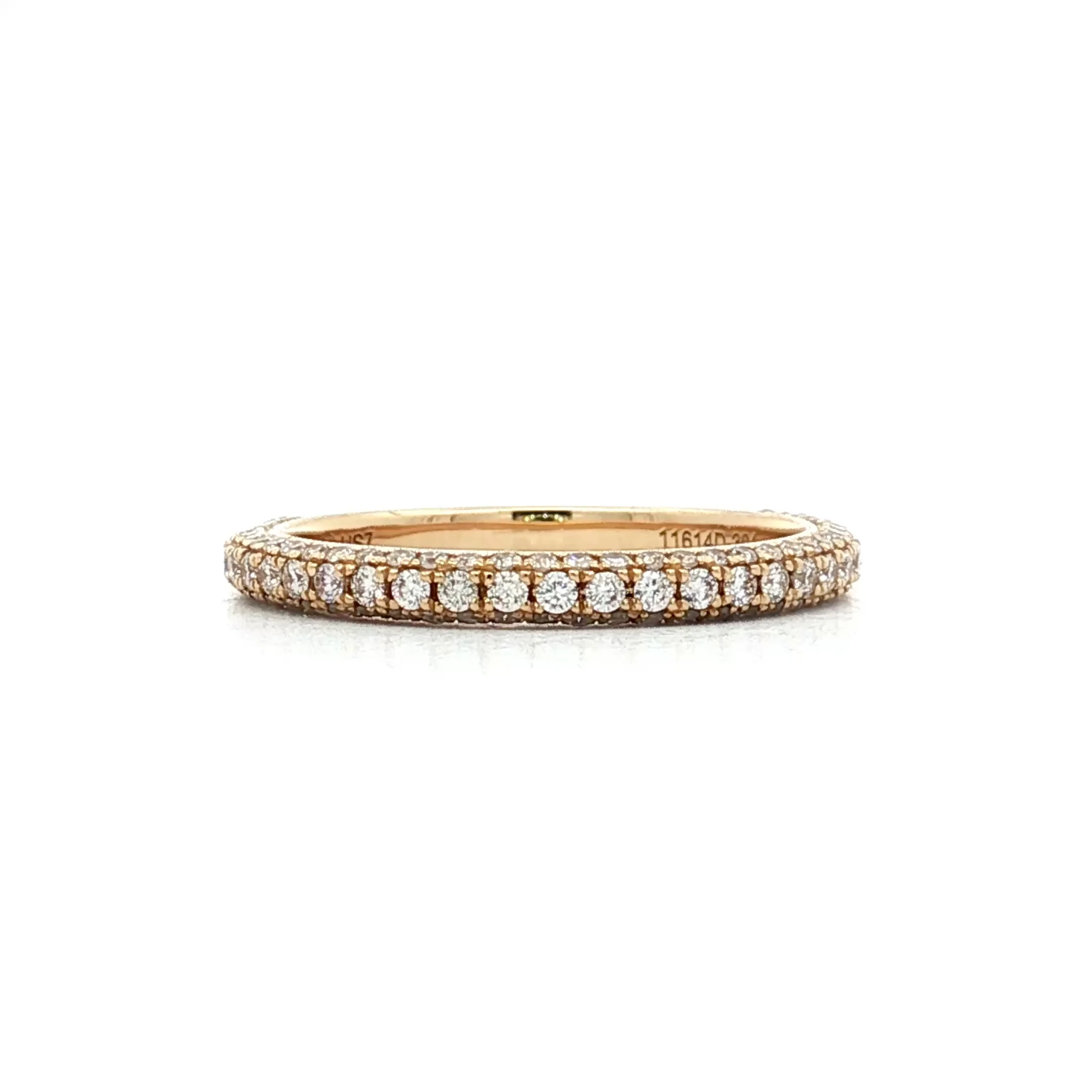 .54 Pave Diamond Wedding Band in 14k Yellow Gold