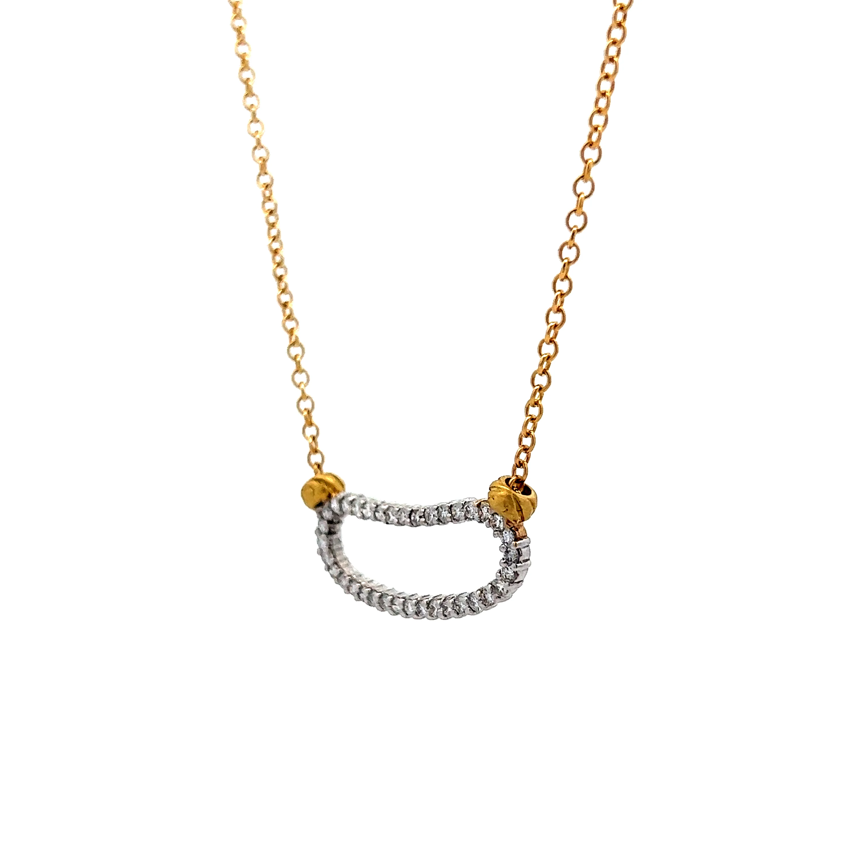 .54 Two-Tone Diamond Pendant Necklace in 18k - Image 2