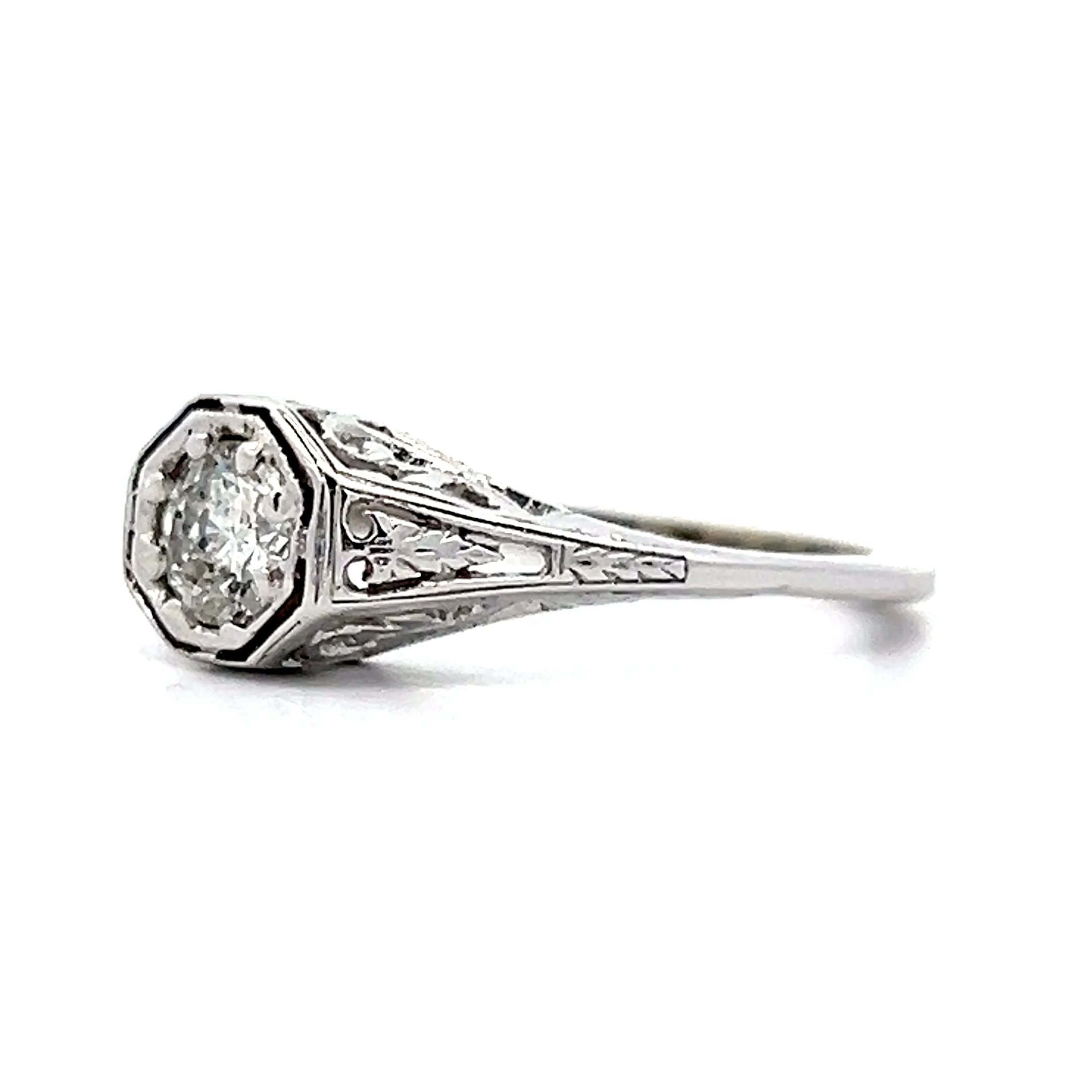 .54 Vintage Art Deco Diamond Engagement Ring in 14k - Image 2
