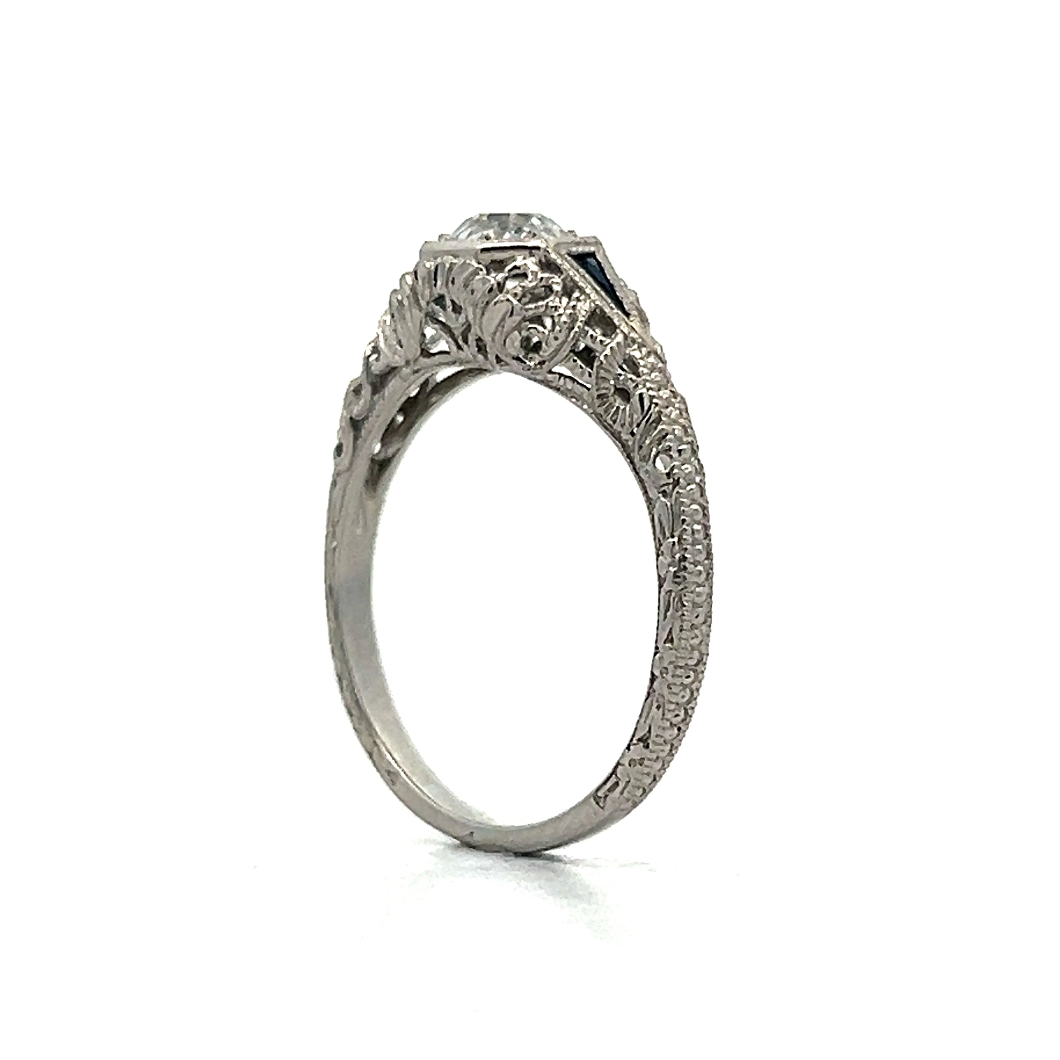 .54 Vintage Deco Diamond Engagement Ring in Platinum - Image 5