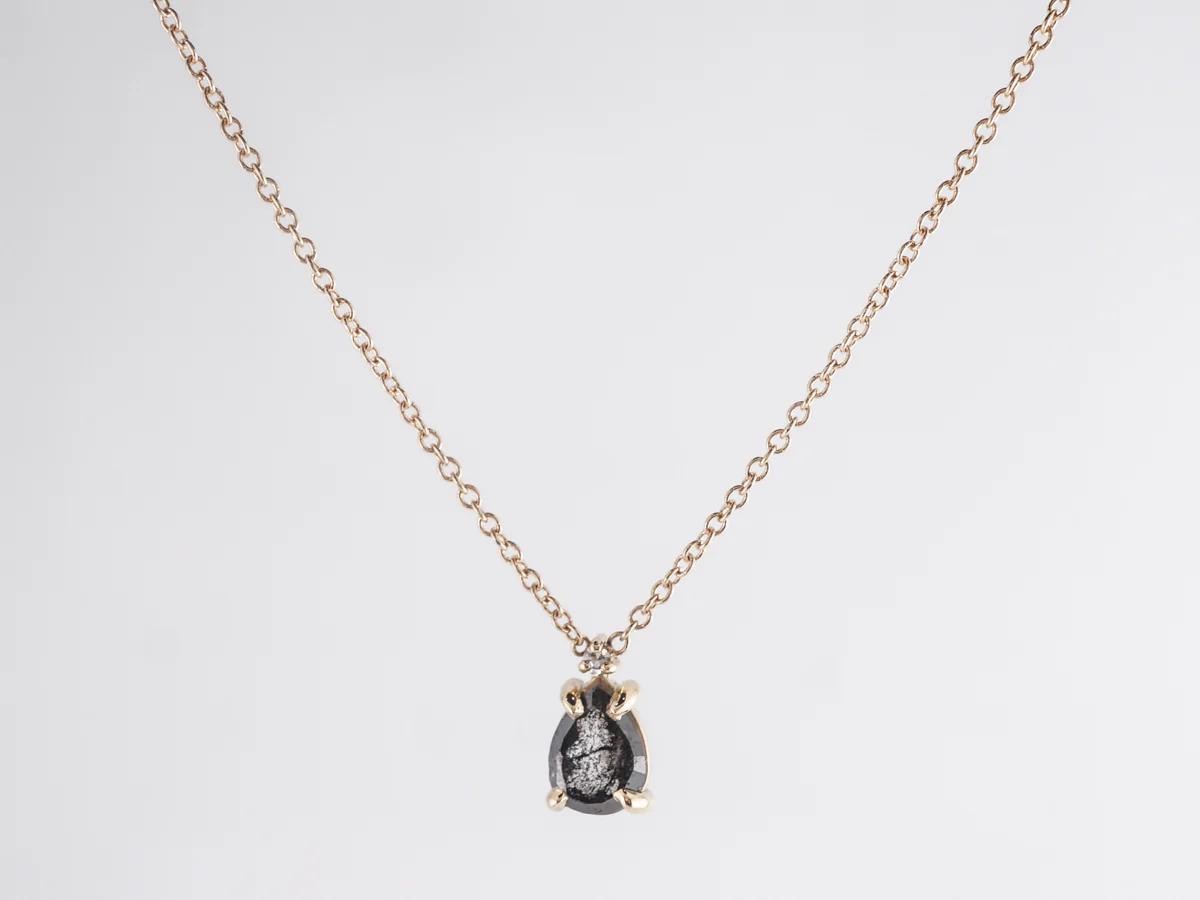 .55 Black Diamond Necklace in 14K Yellow Gold