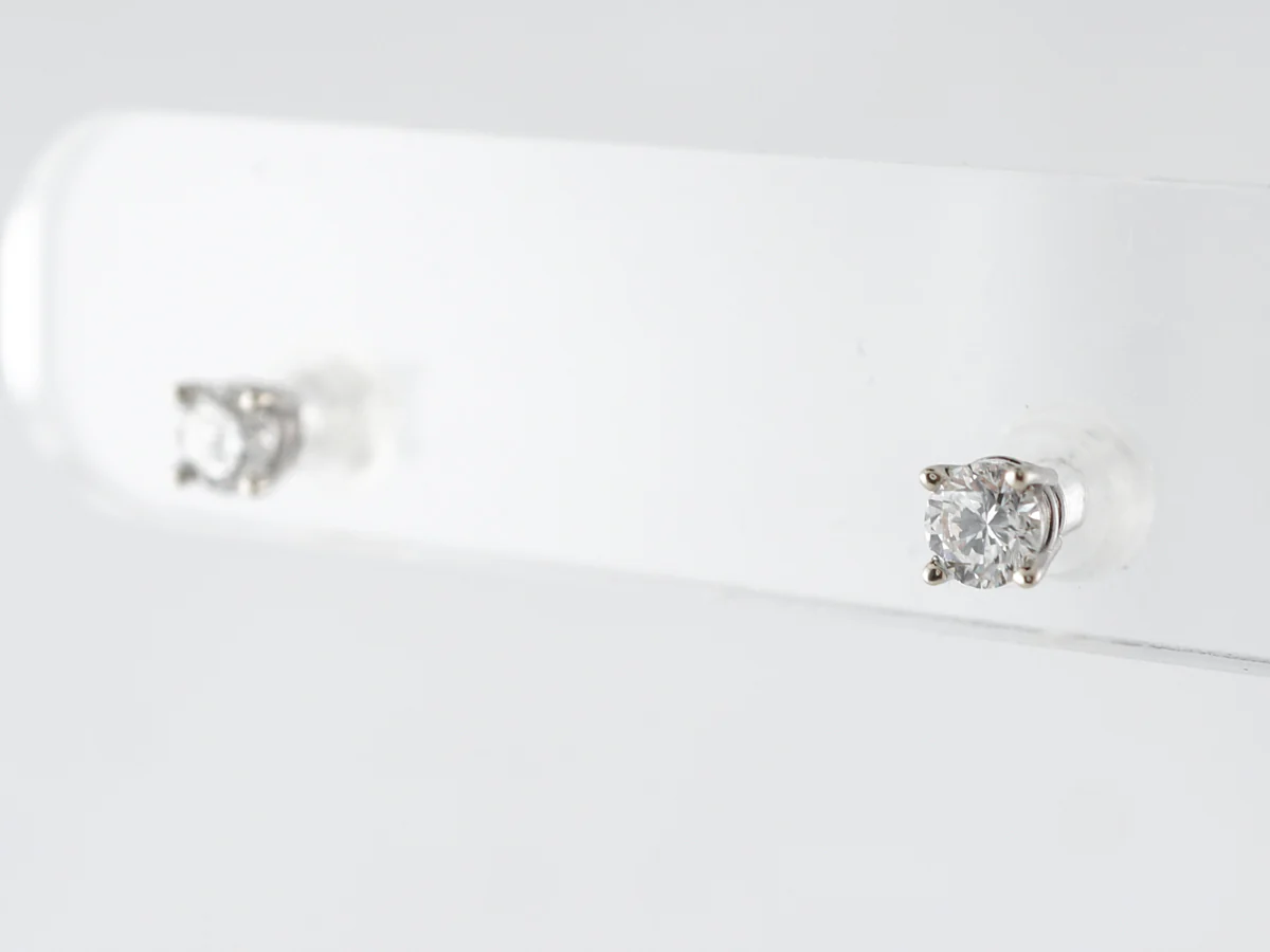 .55 Carat Diamond Earrings Studs in White Gold - Image 2