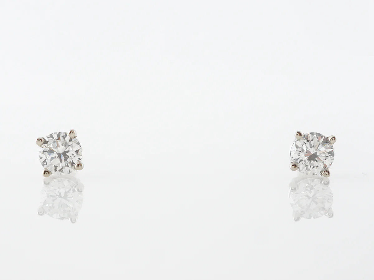 .55 Carat Diamond Earrings Studs in White Gold - Image 3