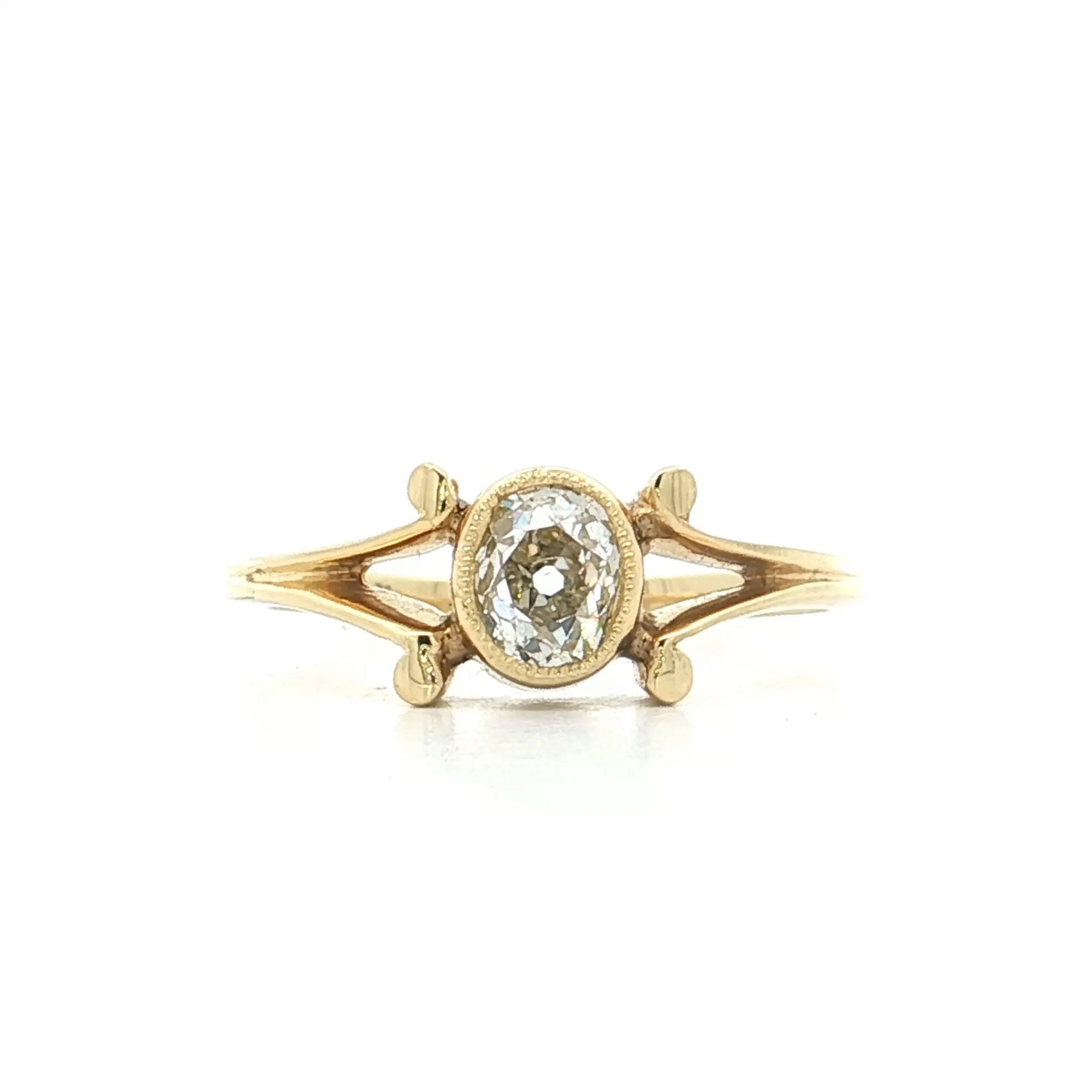 .55 GIA Old Mine Diamond Engagement Ring 18k