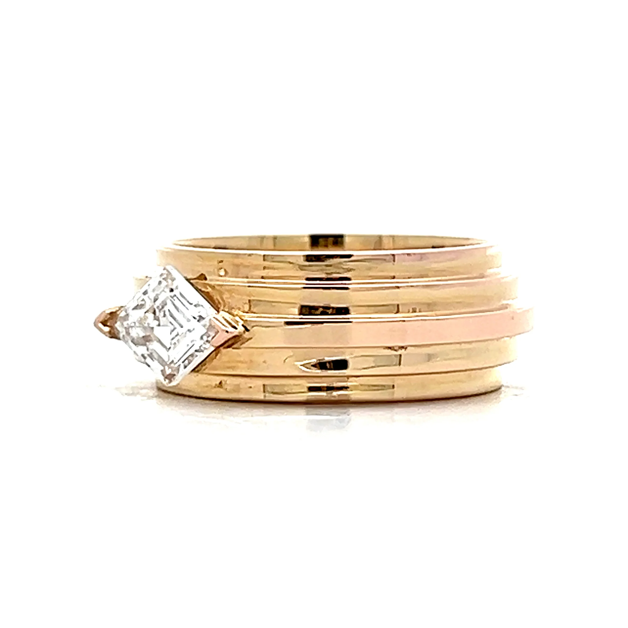 .55 Lozenge East-West Diamond Engagement Ring 14k - Image 2
