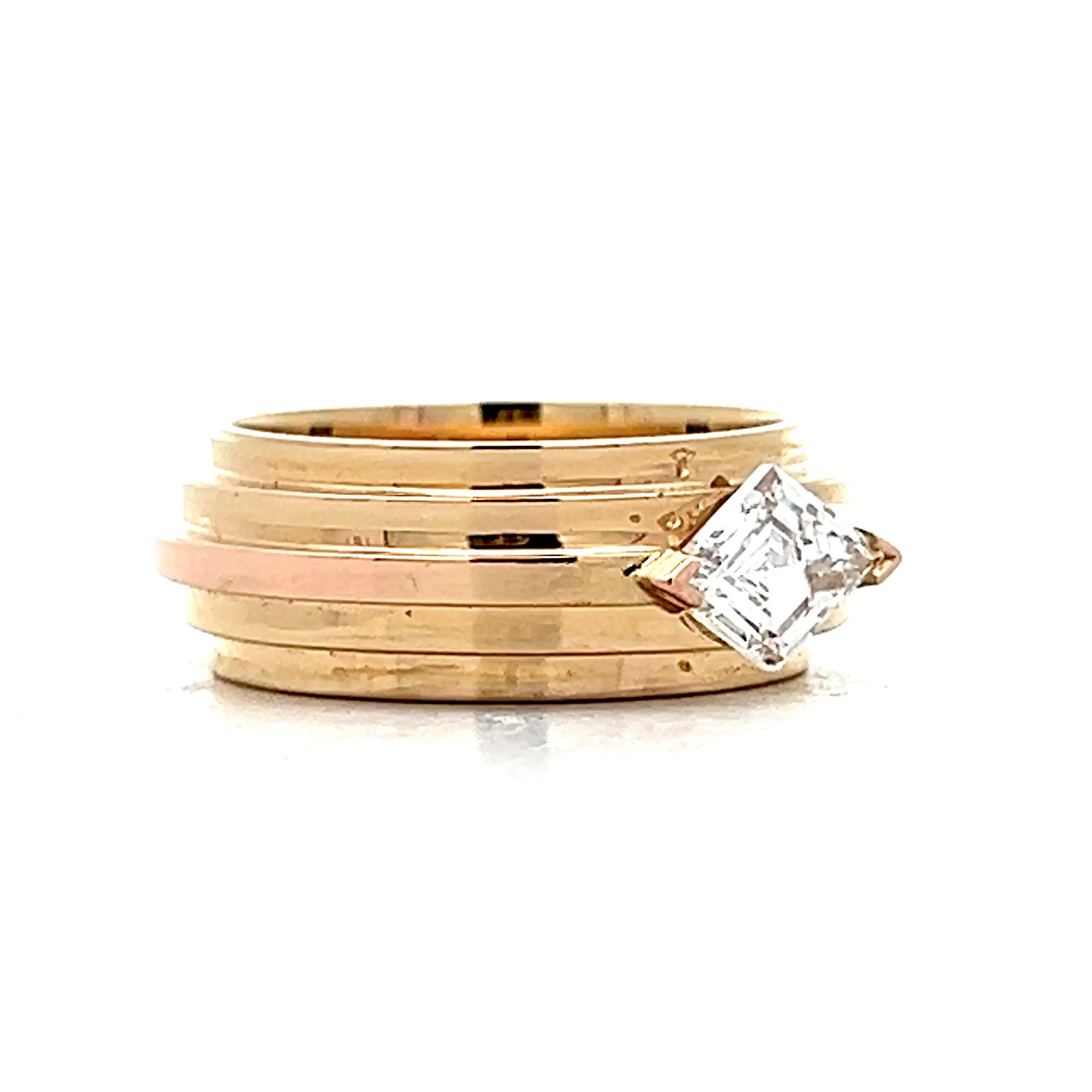 .55 Lozenge East-West Diamond Engagement Ring 14k - Image 3