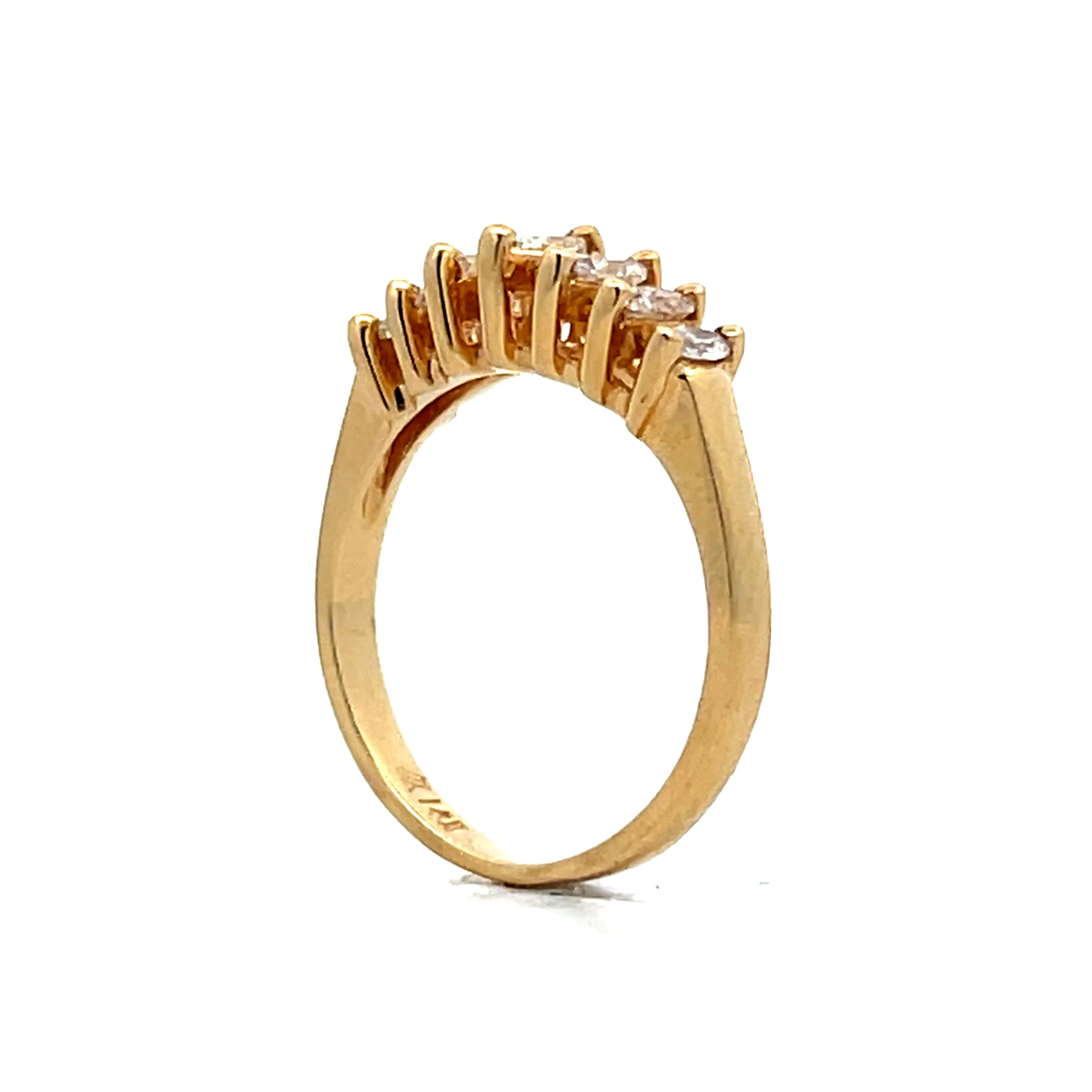 .55 Marquise Diamond Wedding Band in 14k Yellow Gold - Image 5